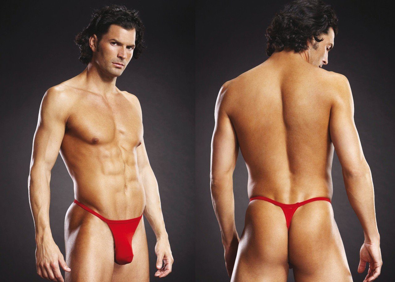 Stringtanga BLUE LINE Performance Microfiber T - Back rot - (L/XL,S/M)