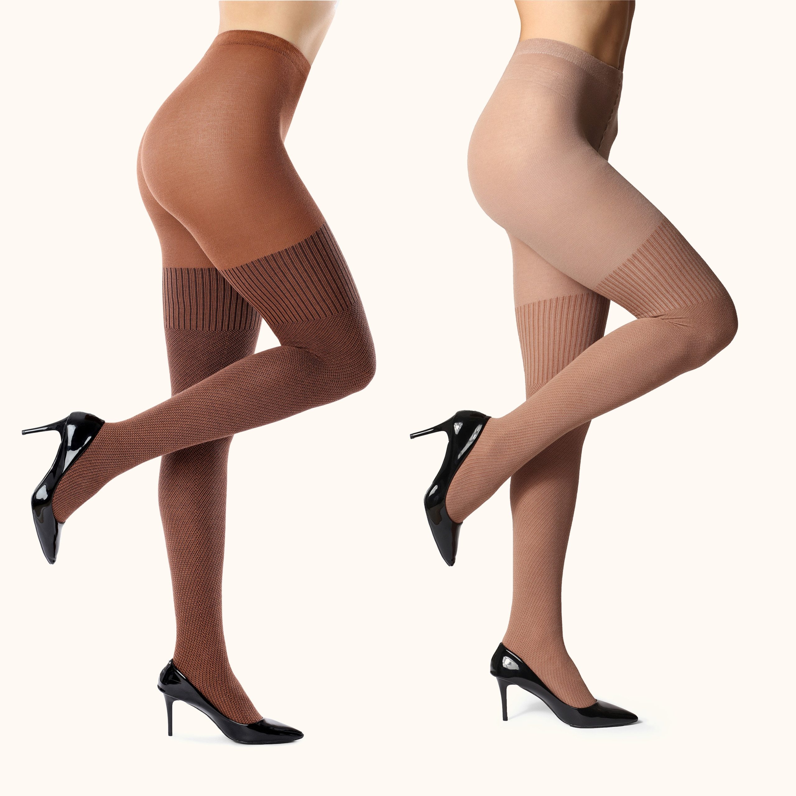 Bellivalini Strumpfhose 2er Pack Damen Strumpfhose aus Baumwolle BLV-1116 (1 St) – Bild 5 von 5