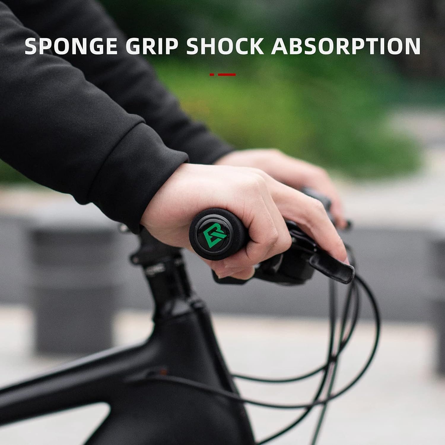 ROCKBROS Fahrradlenkergriff Lenkergriffe Lock-On Design Fahrradgriffe, rutschfest, Stoßdämpfend Griffe aus verdicktem Schwamm für 22,2mm Lenke