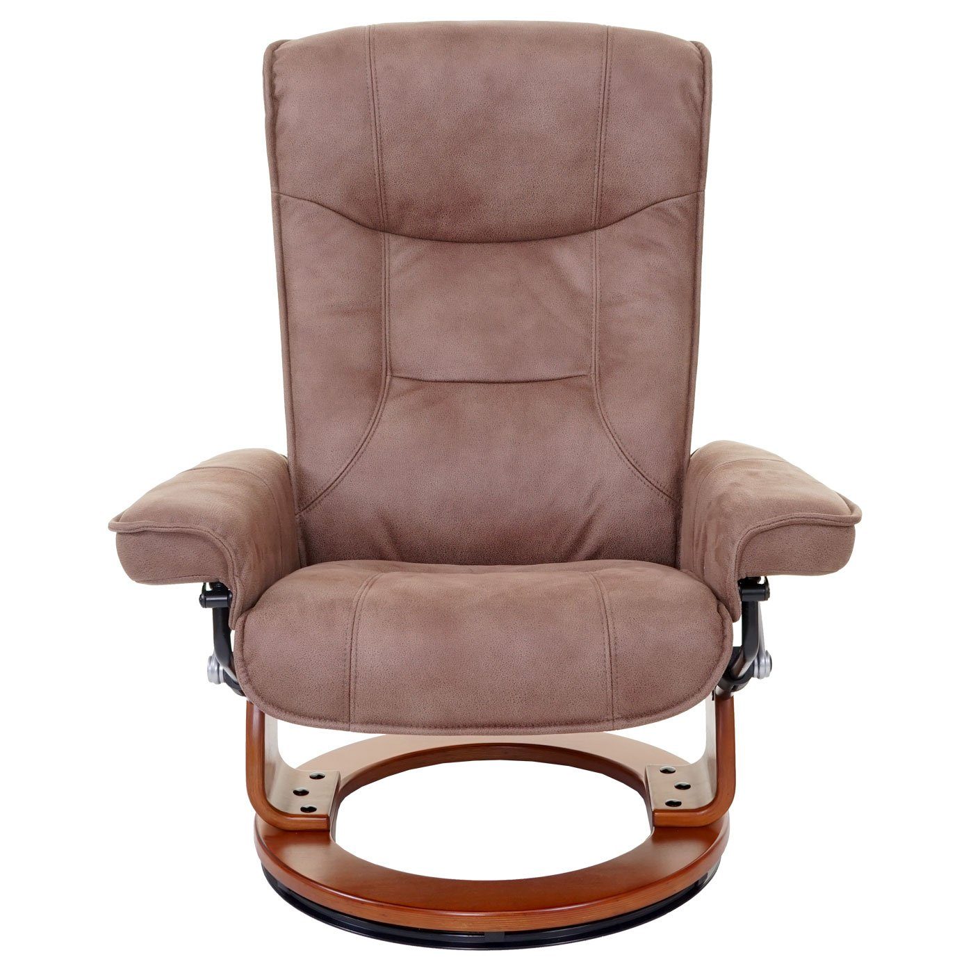 Sessel drehbar, um MCA gepolstertem Relaxsessel Fußhocker, Inkl. furniture honigfarben Armlehnen 360° Halifax-S, antikbraun, Breite