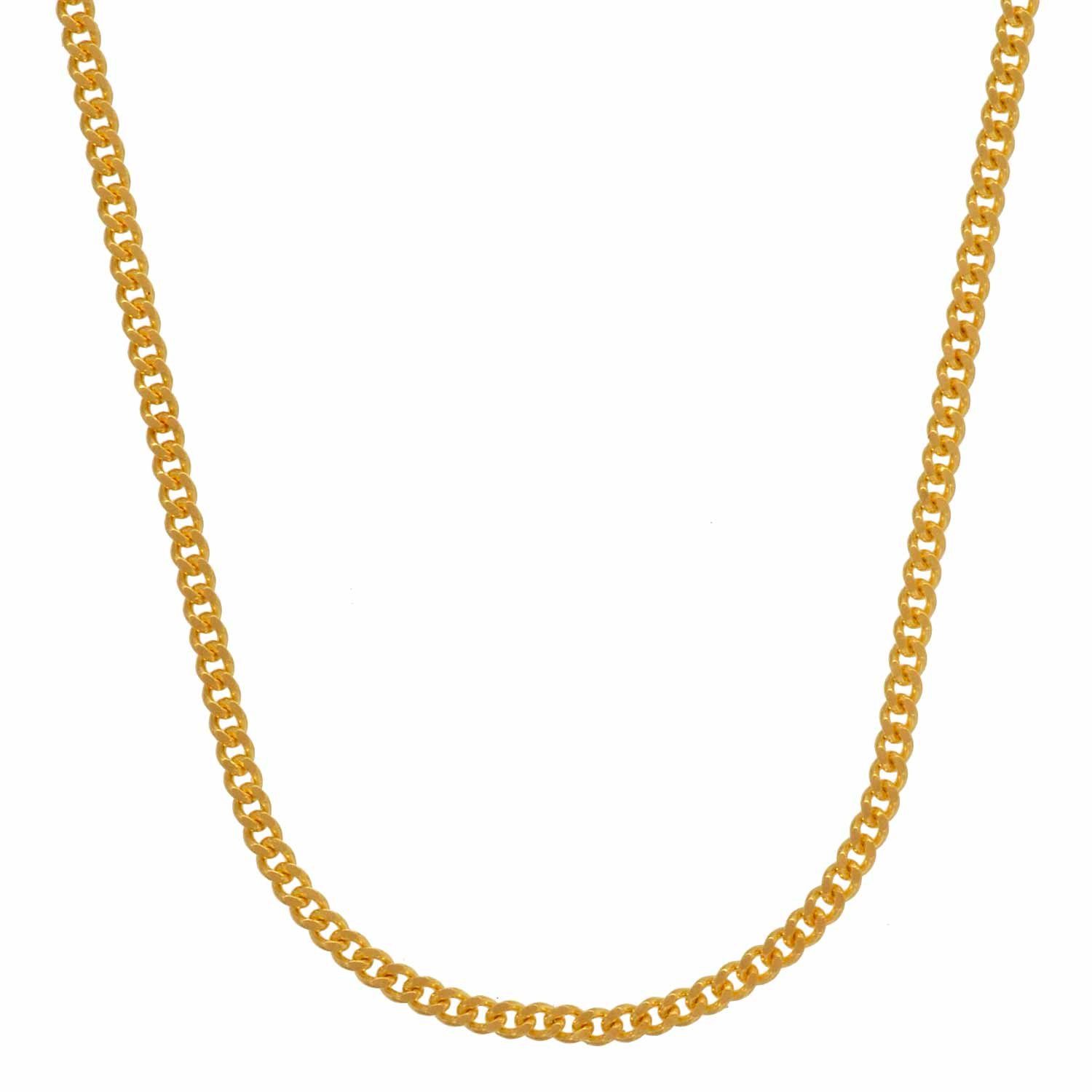 Panzerkette Goldkette Panzerkette Länge 55cm - Breite 1,4mm - 585-14 Karat Gold