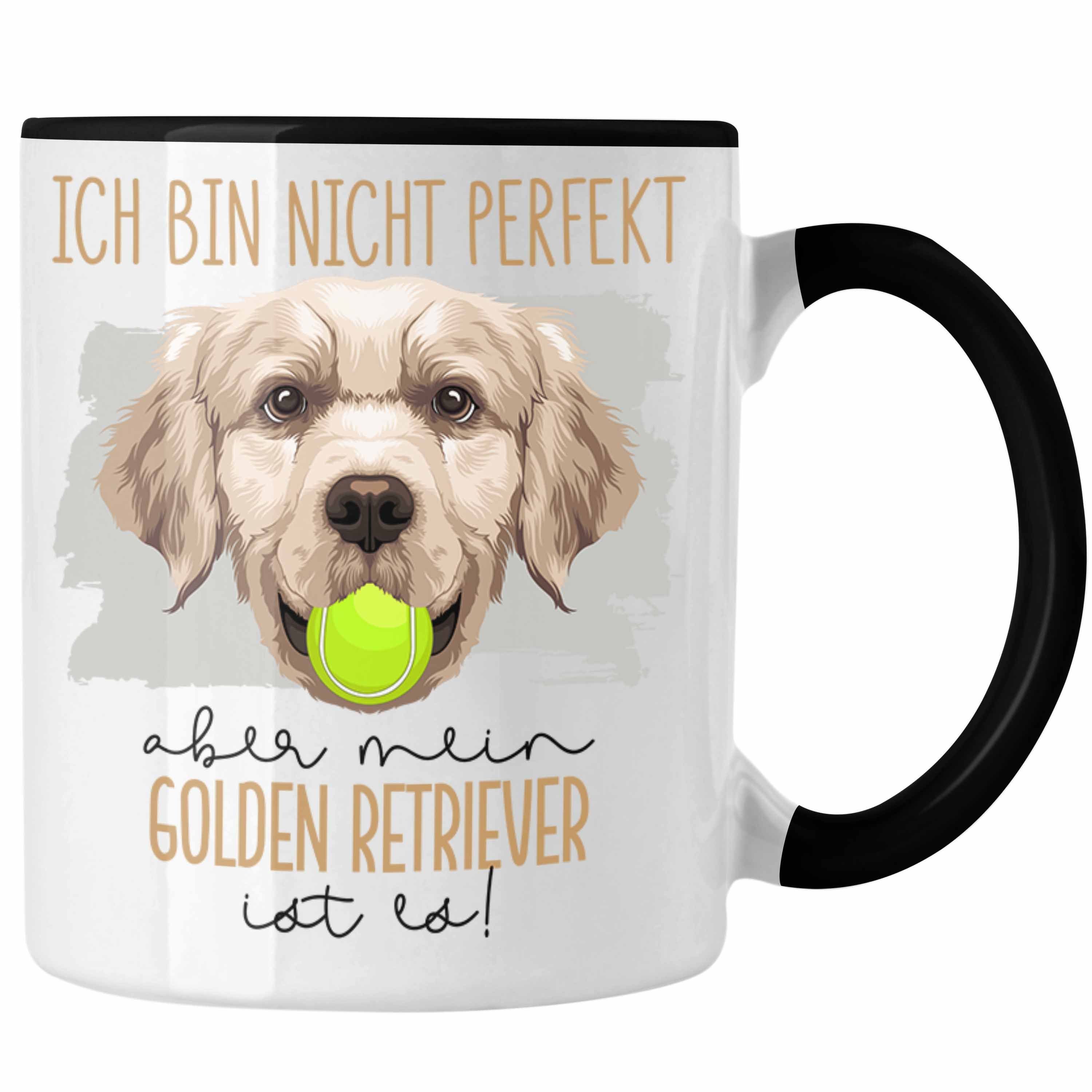 Trendation Tasse Golden Retriever Besitzer Tasse Geschenk Lustiger Spruch Geschenkidee Schwarz