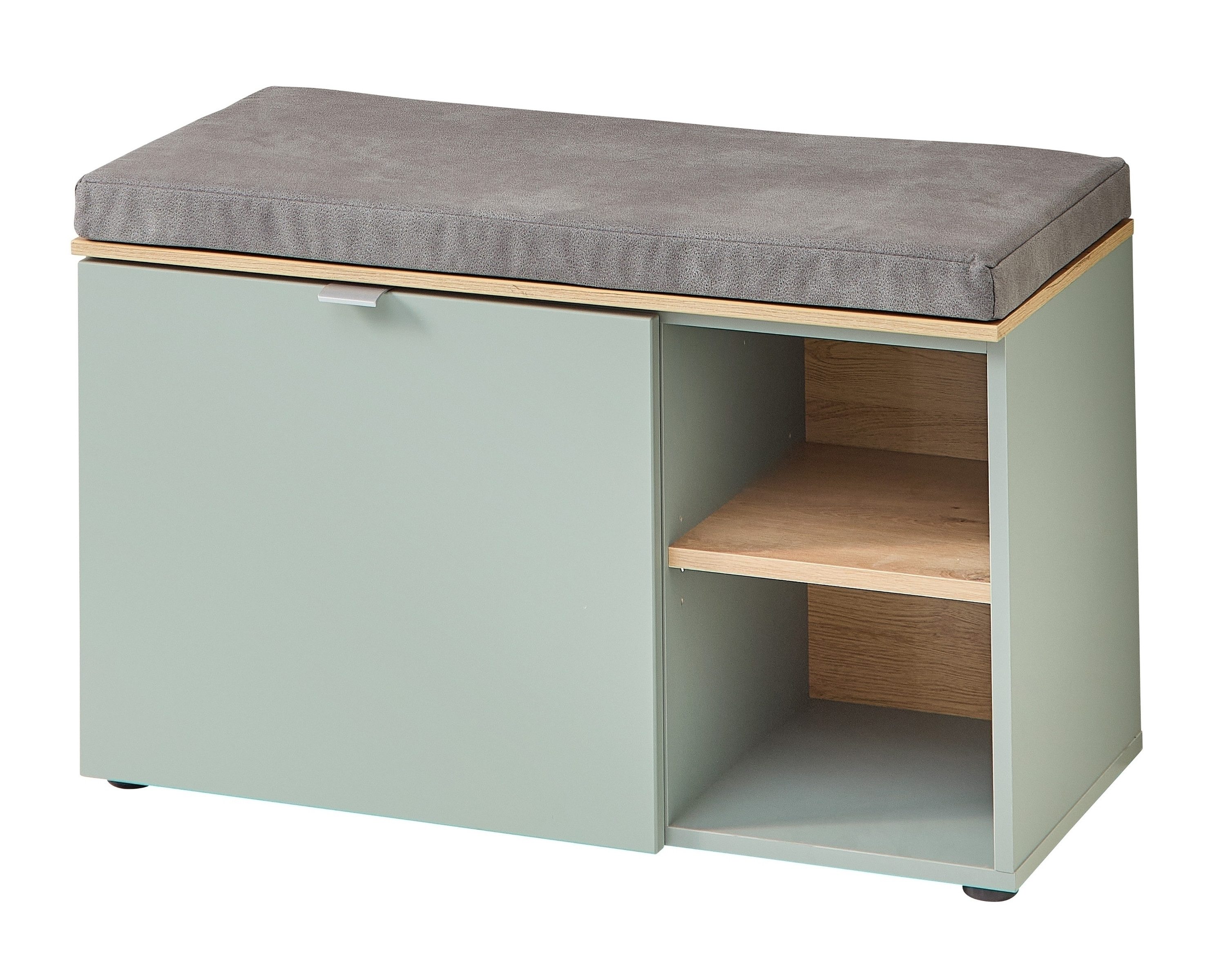 freiraum Schuhbank Bari, in Schilfgrün matt, MDF, Spannplatte - 78x50x38cm (BxHxT)