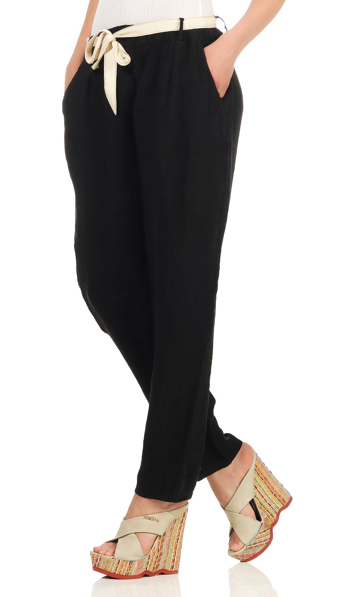 Mississhop Leinenhose Leinenhose 100 % Leinen günstig online kaufen