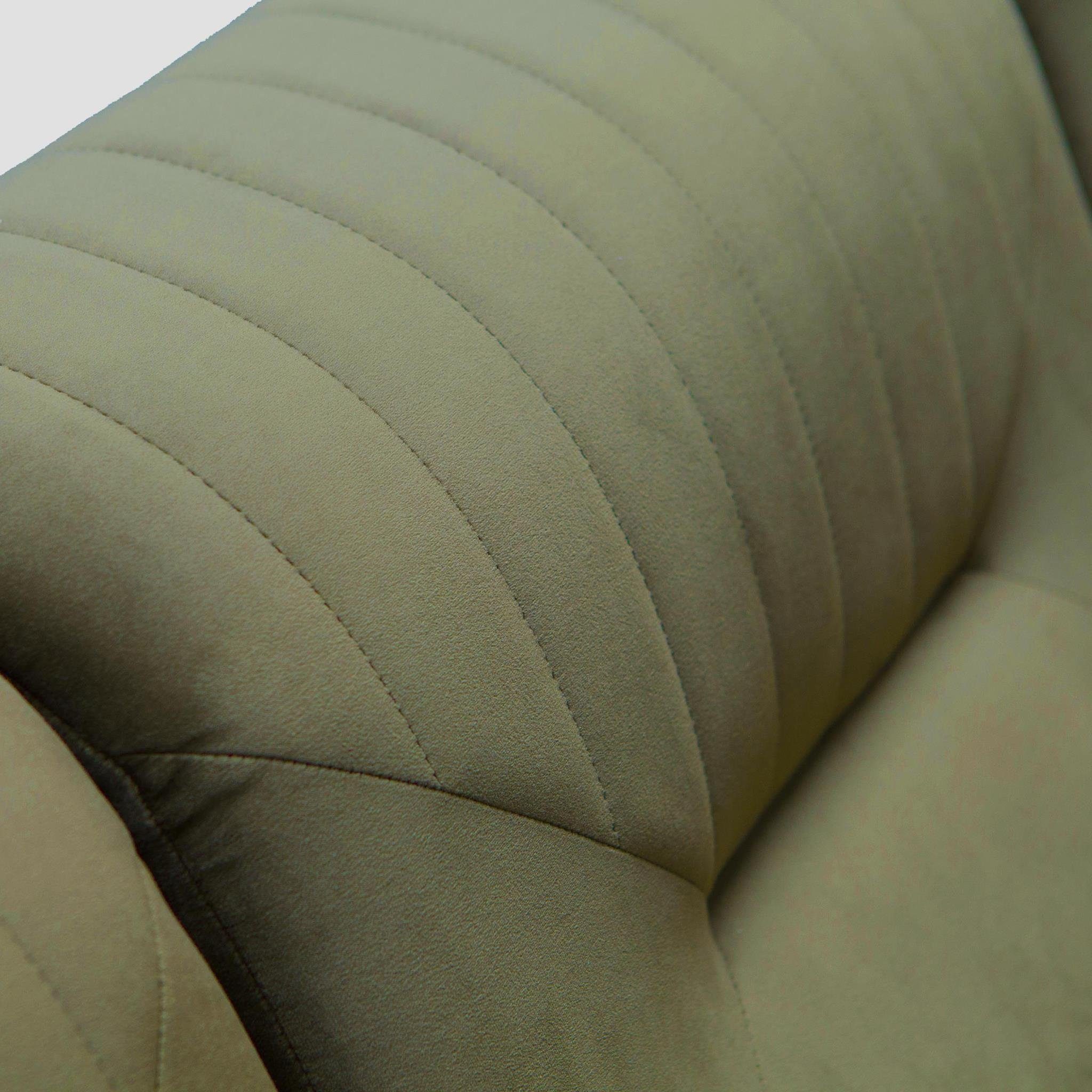 Beautysofa Polstergarnitur VENEZIA, (bluvel modernes (Sessel + 2-Sitzer 77) + Metallbeine, 3-Sitzer im Grün mit Sofa Design), aus Sofa Couchgarnituren Velours