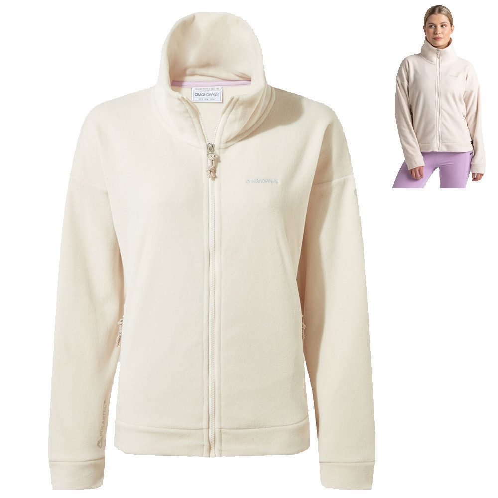 Craghoppers Trekkingjacke Polartec® Caprice Full Zip Fleecejacke Damen Jacke, creme weiß
