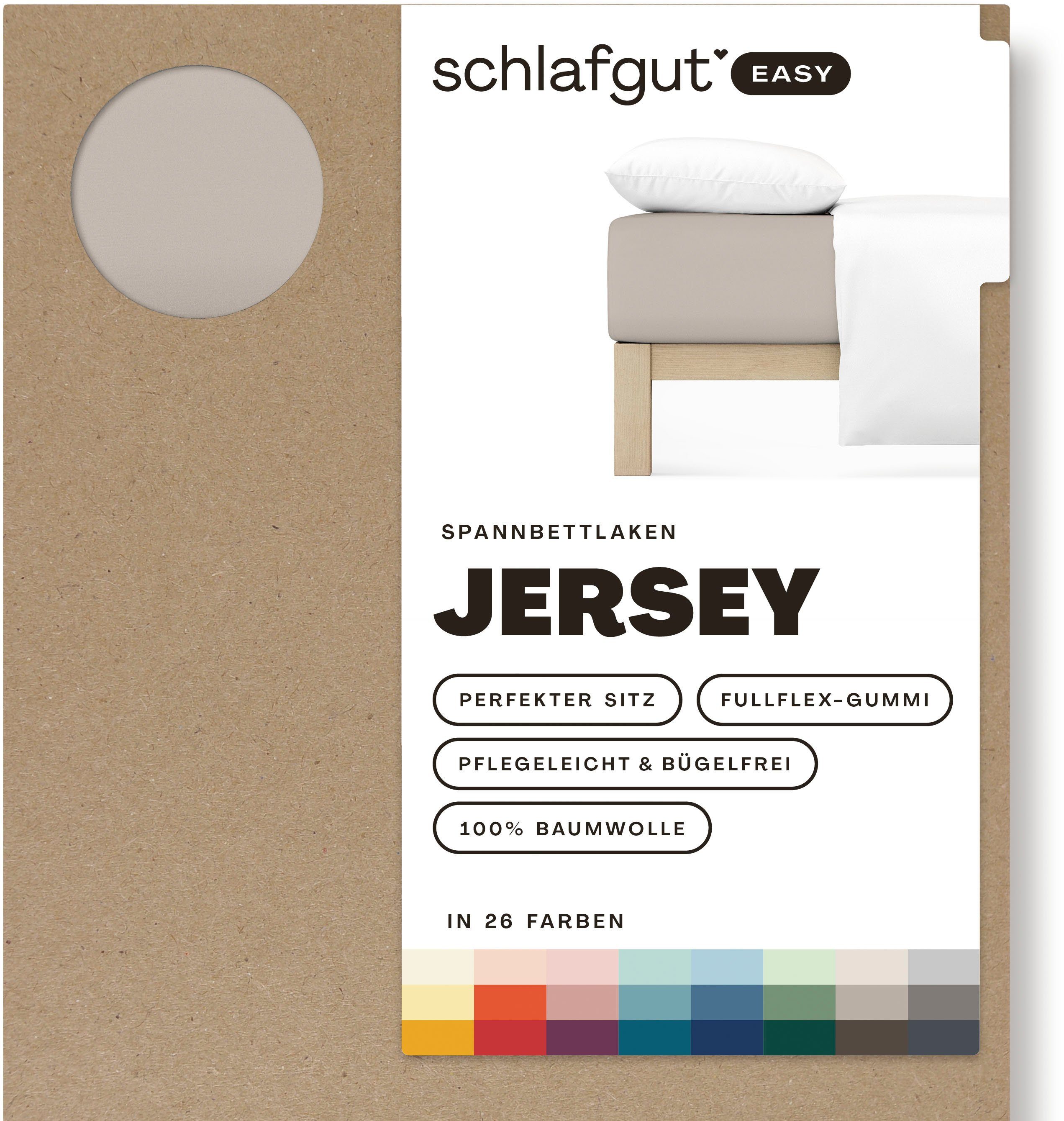 Schlafgut Spannbettlaken EASY aus 100% Baumwolle, günstig online kaufen