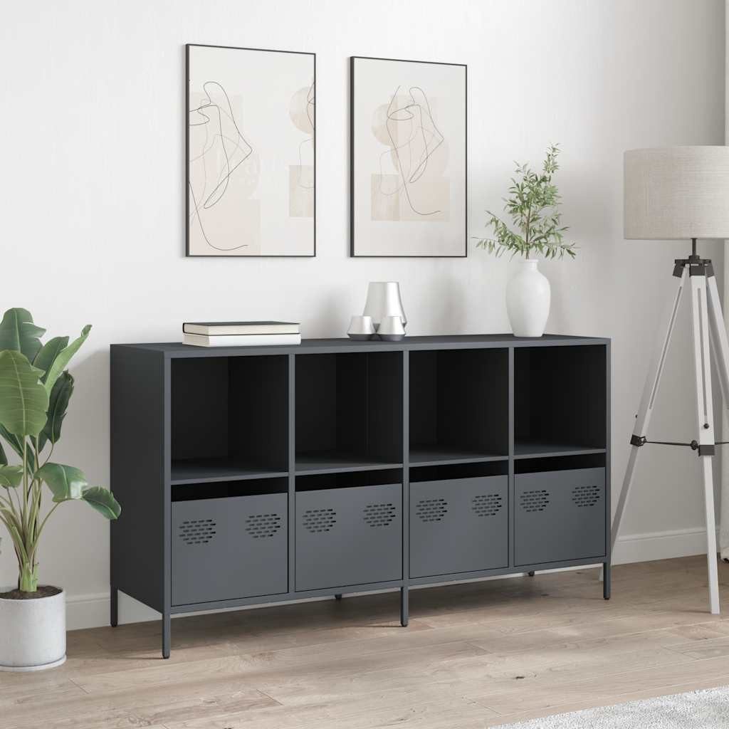 vidaXL Sideboard Sideboard Anthrazit 135x39x73,5 cm Kaltgewalzter Stahl (1 günstig online kaufen