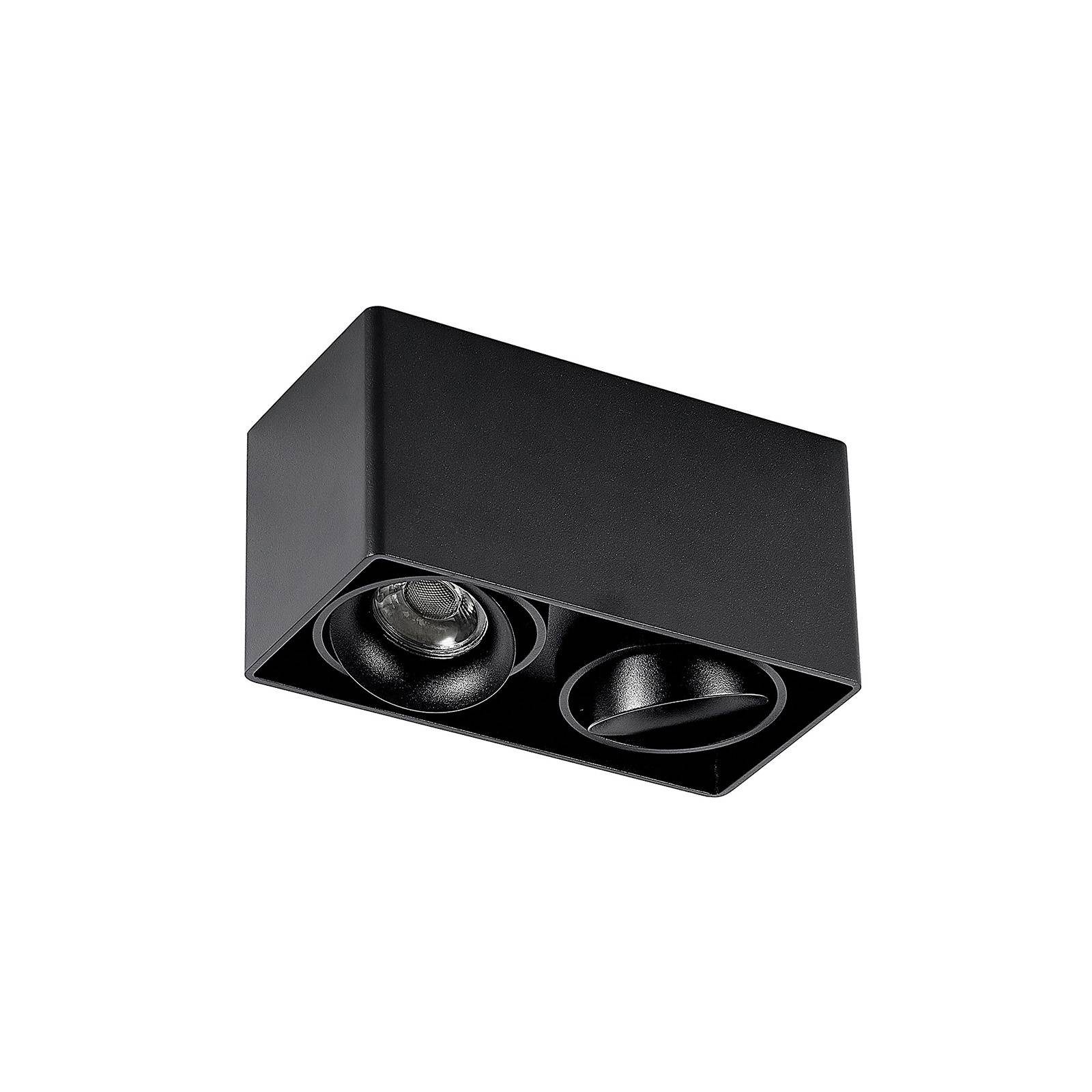 Arcchio Deckenleuchten Kubika, Metall, Schwarz IP20, 2 x 10 W LED