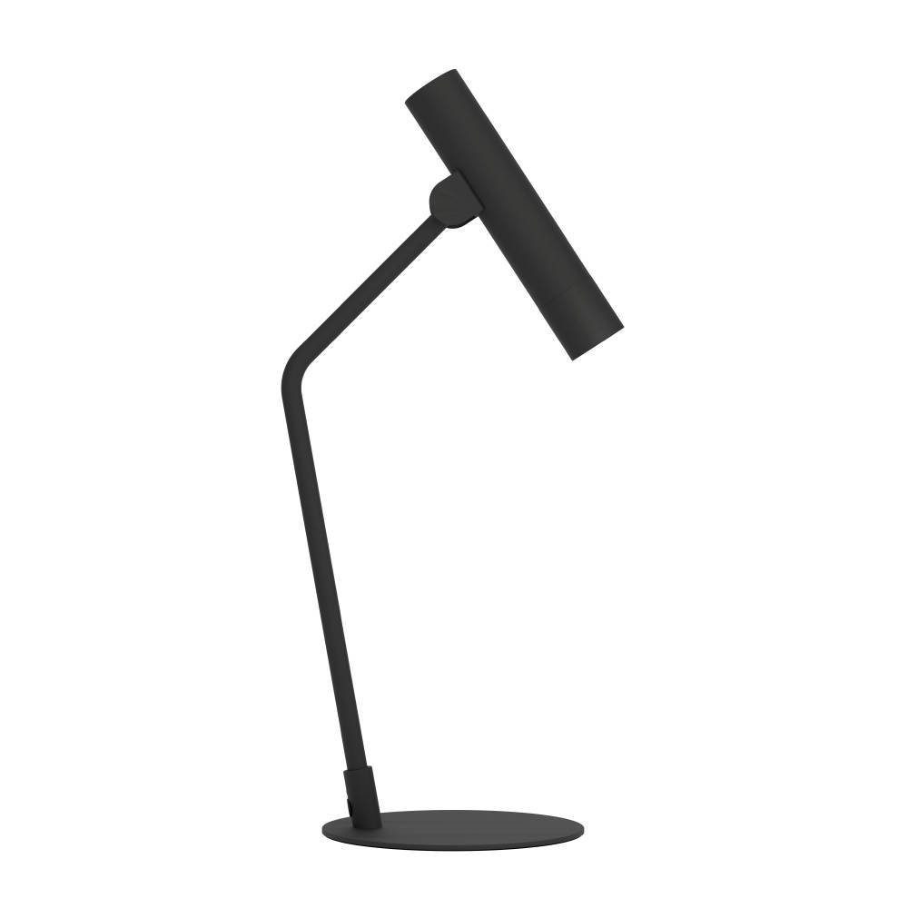 EGLO Tischleuchte ALMUDAINA Tischlampe, Stahl, IP20, Schreibtischlampe, Bürolampe, Lampe, Ein-/Ausschalter, LED fest integriert, Warmweiß, Tischleuchte, H 49,5 cm, schwarz, 1X5W inkl.
