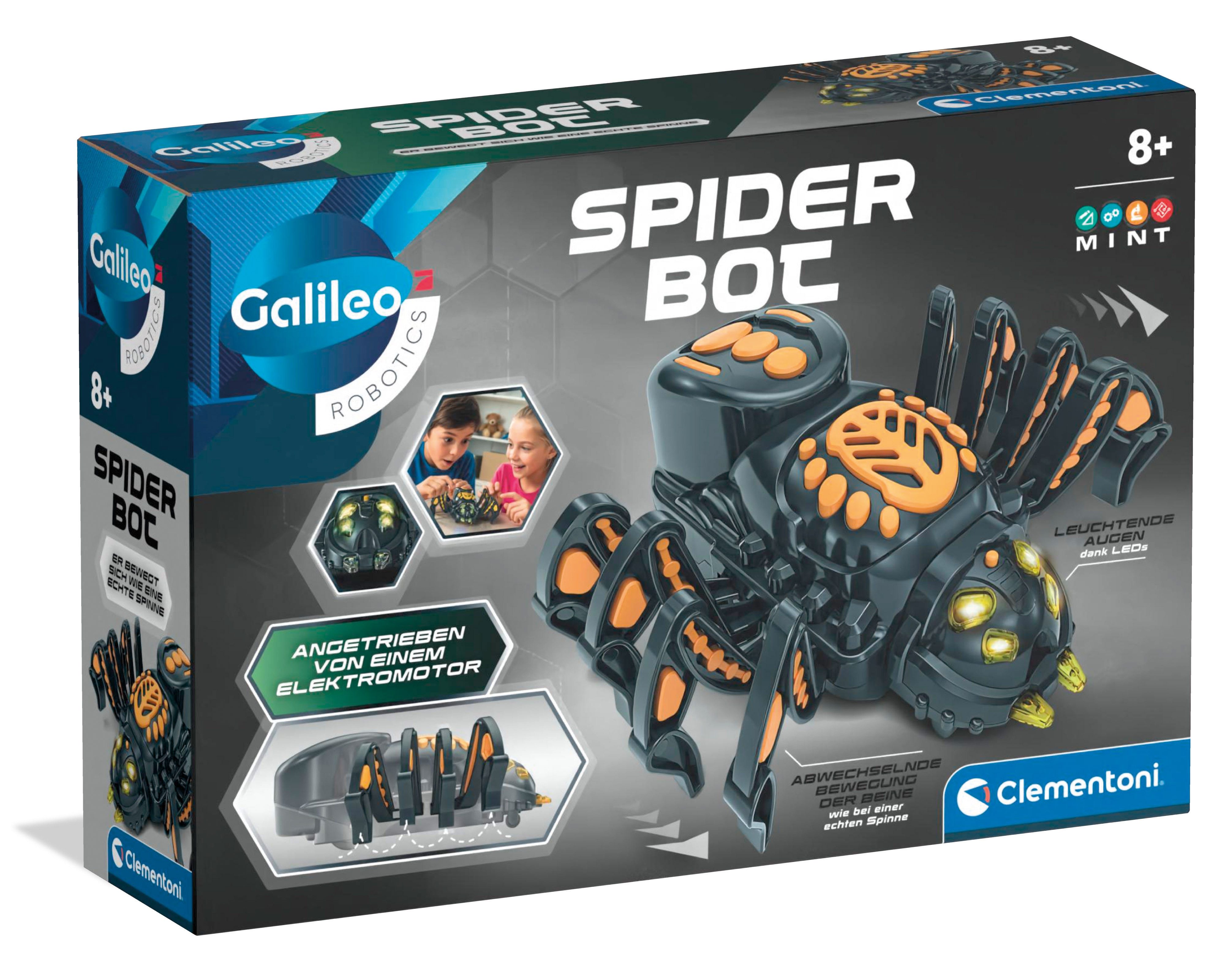 Clementoni® Robotertier Galileo Robotics, SPIDER Bot, mit Licht