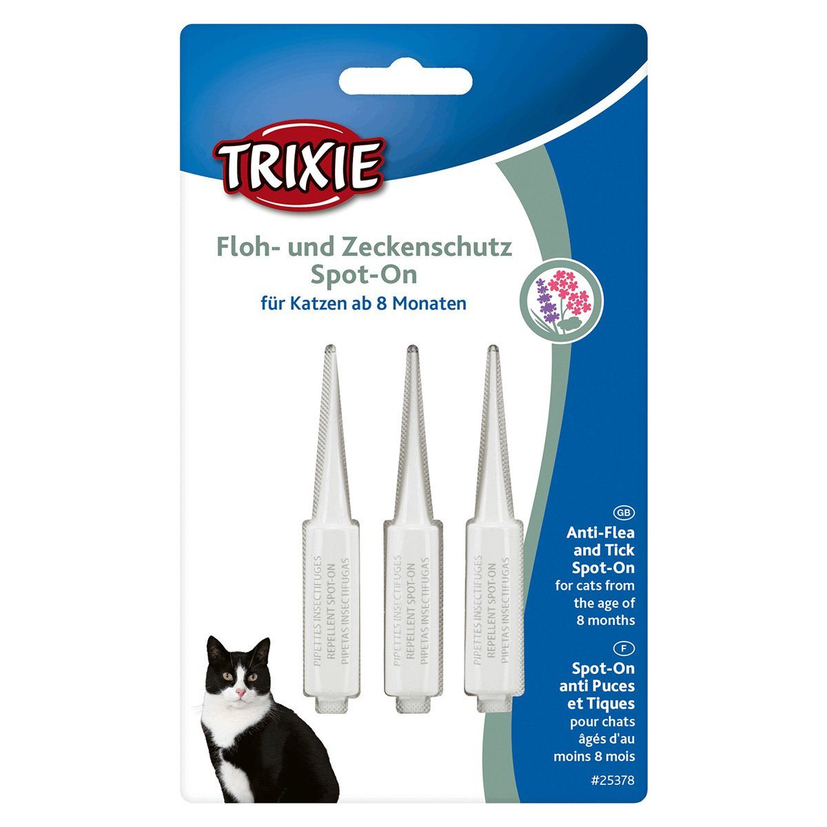 TRIXIE Zeckenschutzmittel Floh- und Zeckenschutz Spot-On für Katzen, 0.0006 l