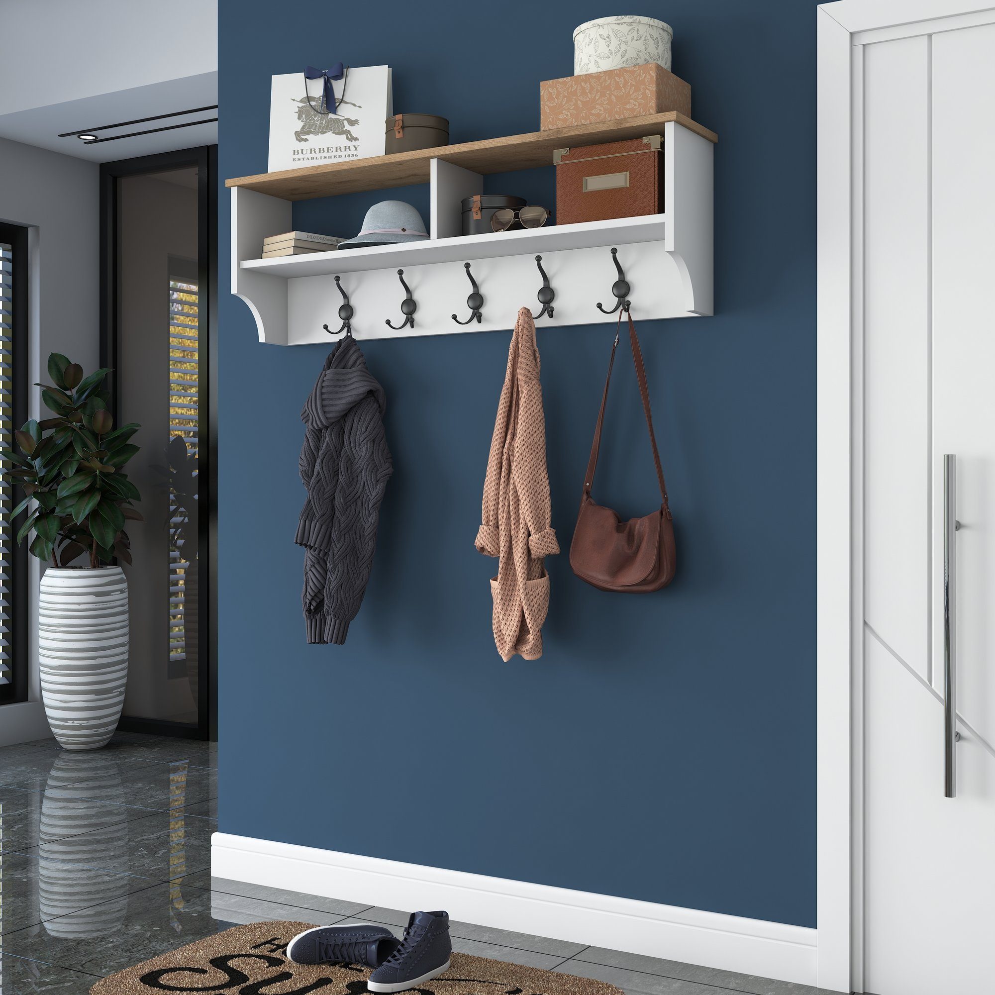 Skye Decor Garderobenständer 100% MELAMINE COATED PARTICLE BOARD, 37,2 cm x 22,2 cm x 120 cm N1602