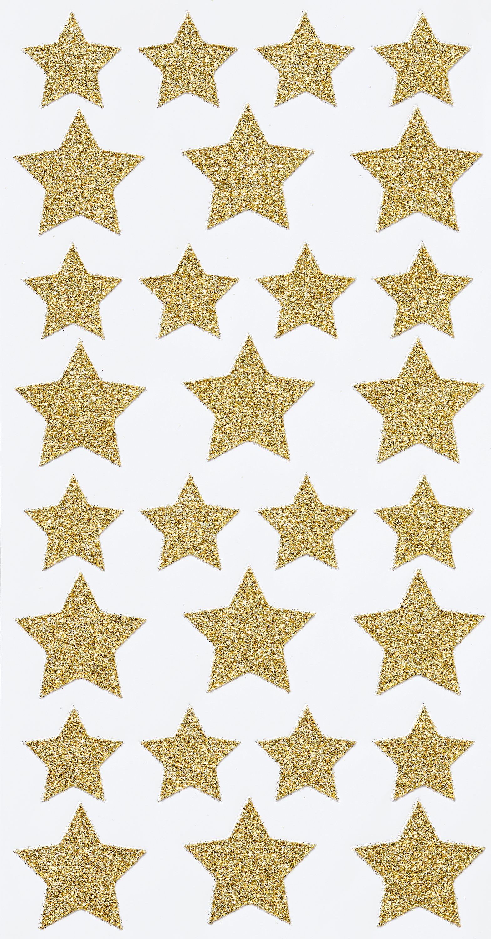 Glitzer-Sterne Zum Aufbügeln - 48 Stück In Rosa