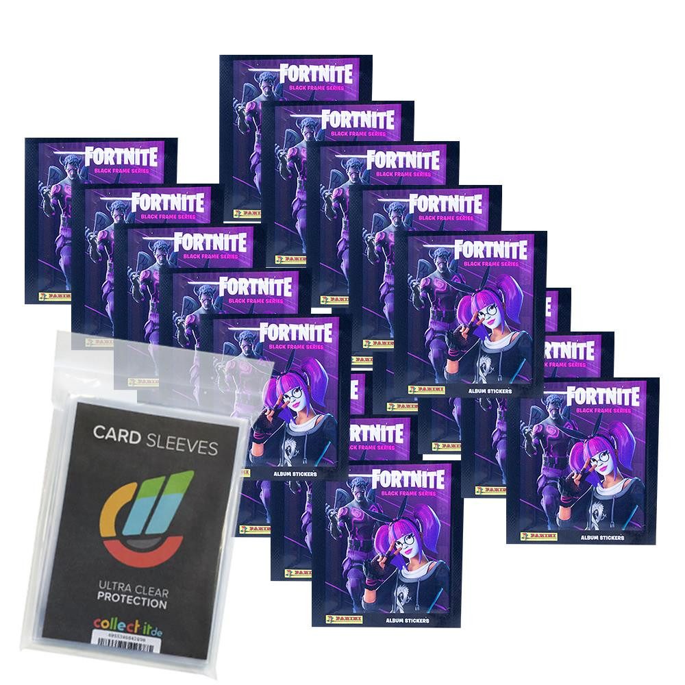 Panini Sammelkarte Fortnite 2 - Black Frame - Sammelsticker - 20 Tüten