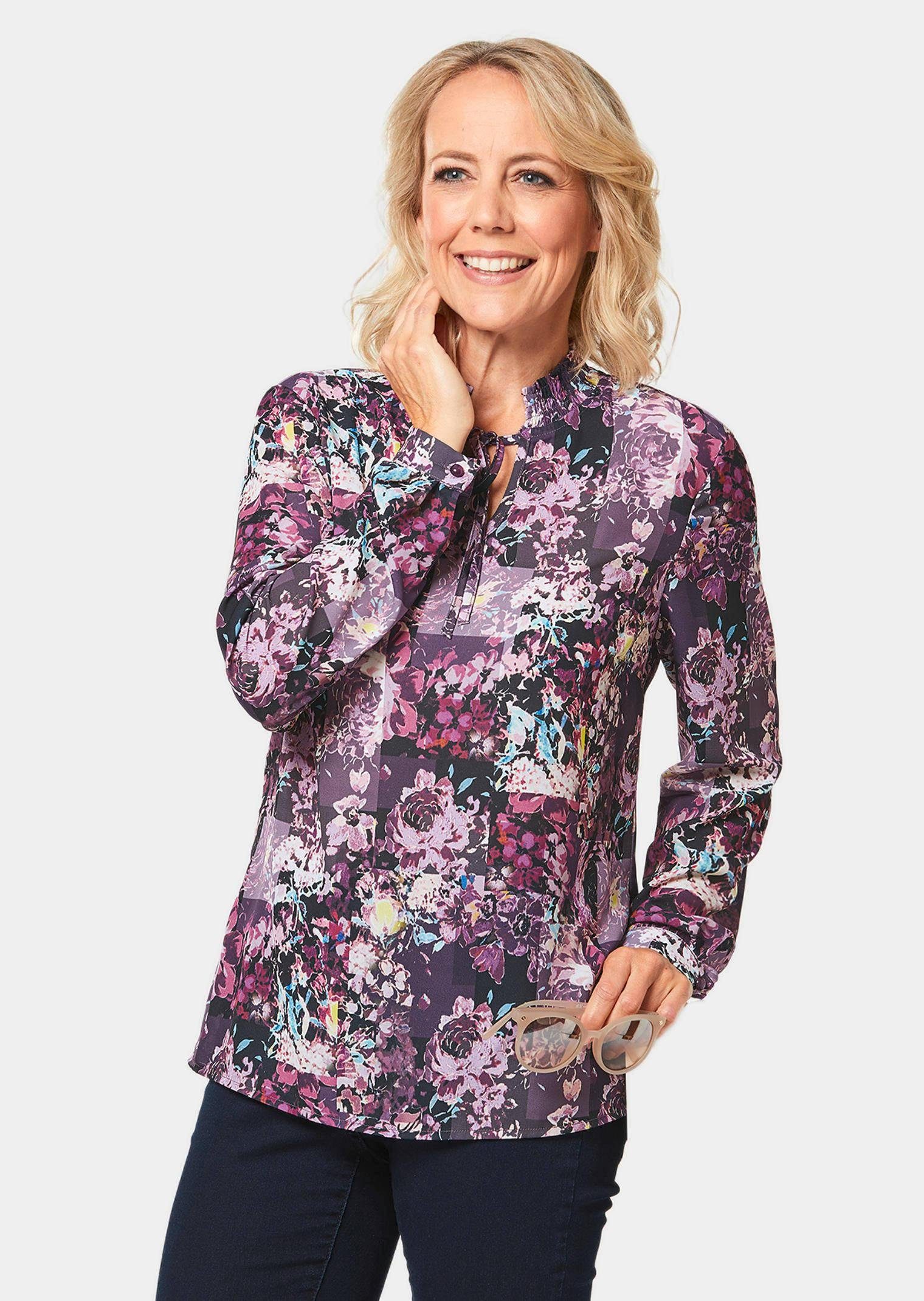 Druckbluse Kurzgröße: Druckbluse in exotischem Muster
