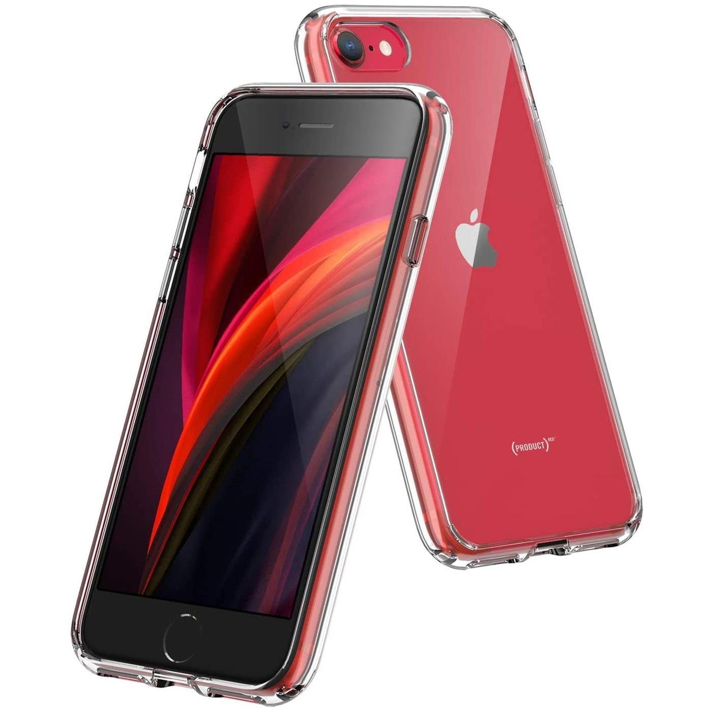 CoolGadget Handyhülle Silikon Handy Hülle Slim für Apple iPhone 7 / 8 / SE 2 / SE 3 4,7 Zoll, dünne TPU Schutzhülle Case in transparent / durchsichtig
