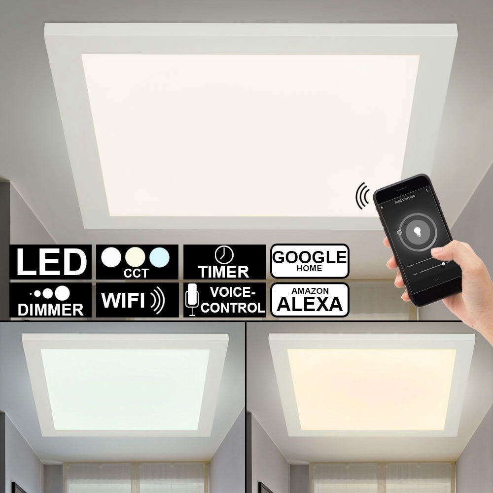 etc-shop LED Panel, Smart Home LED Decken Panel Leuchte Alexa Leuchte  Arbbeits Zimmer Lampe online kaufen | OTTO