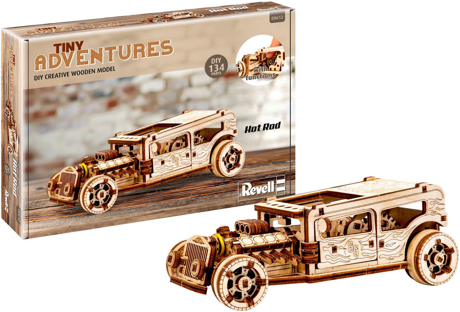 Revell® Modellbausatz Revell Tiny Adventures, Hot Rod, Maßstab 1:32, Made in Europe, FSC® - schützt Wald