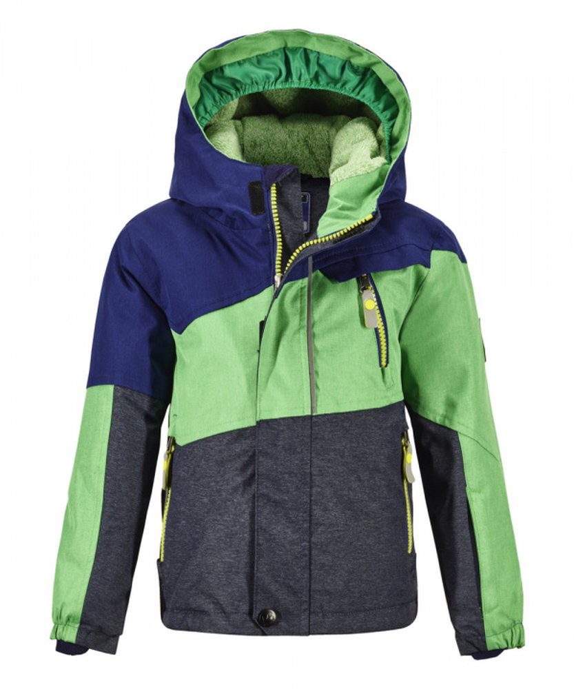 Killtec Winterjacke Viewy (winddicht, wasserdicht, Schneefang) dunkelblau/grün Kleinkinder