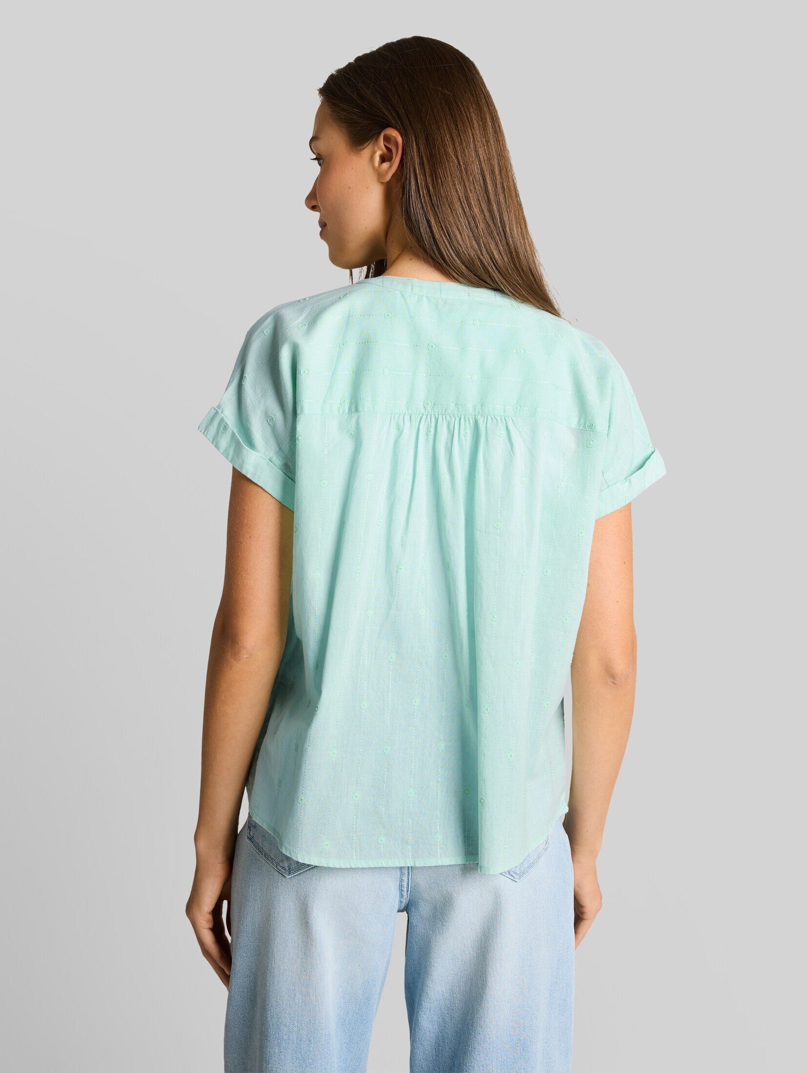 TOM TAILOR Kurzarmbluse Blusen & Shirts Loose Fit Bluse