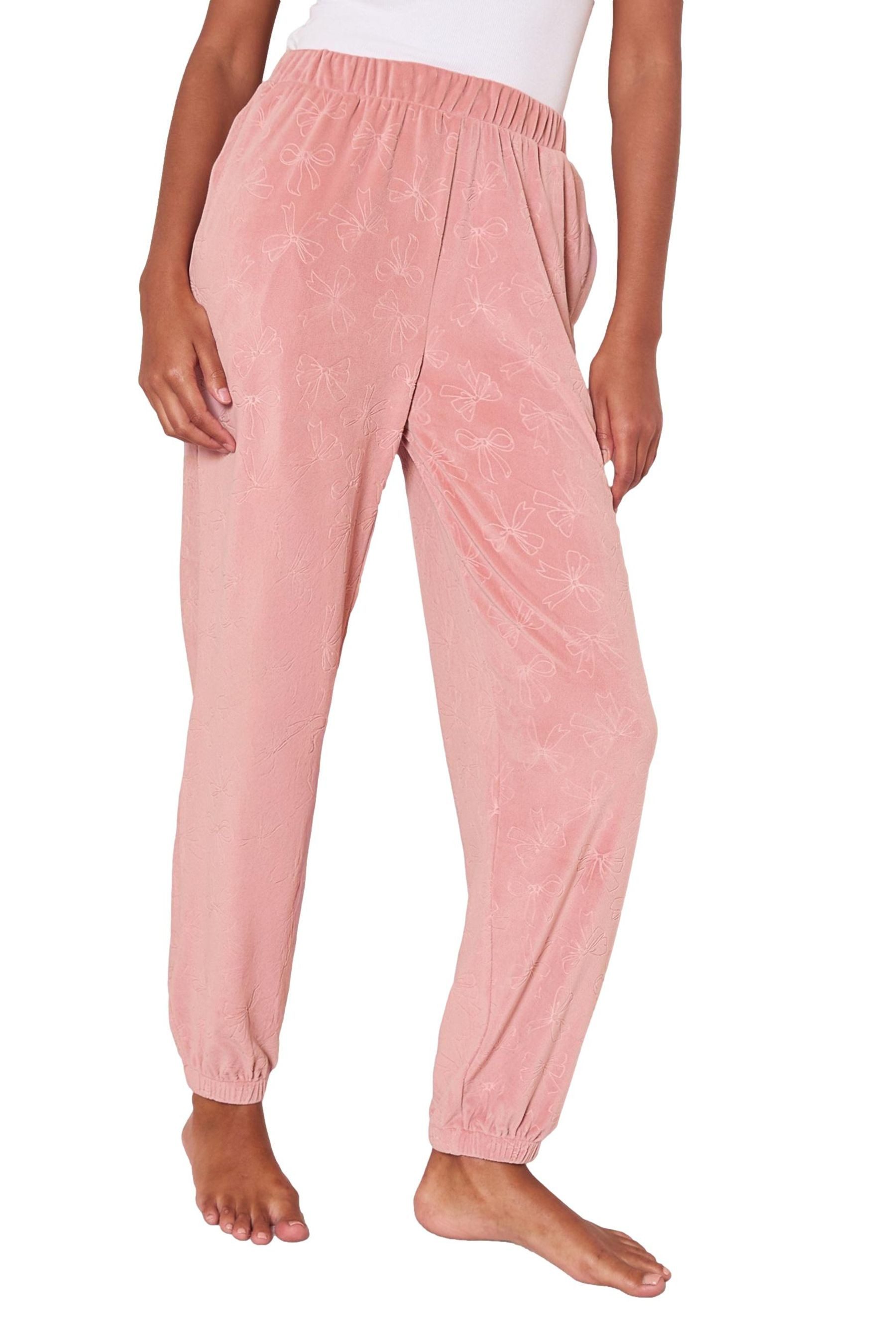 Pyjamahose Friends Like These Schlafhose mit Schleifenprägung