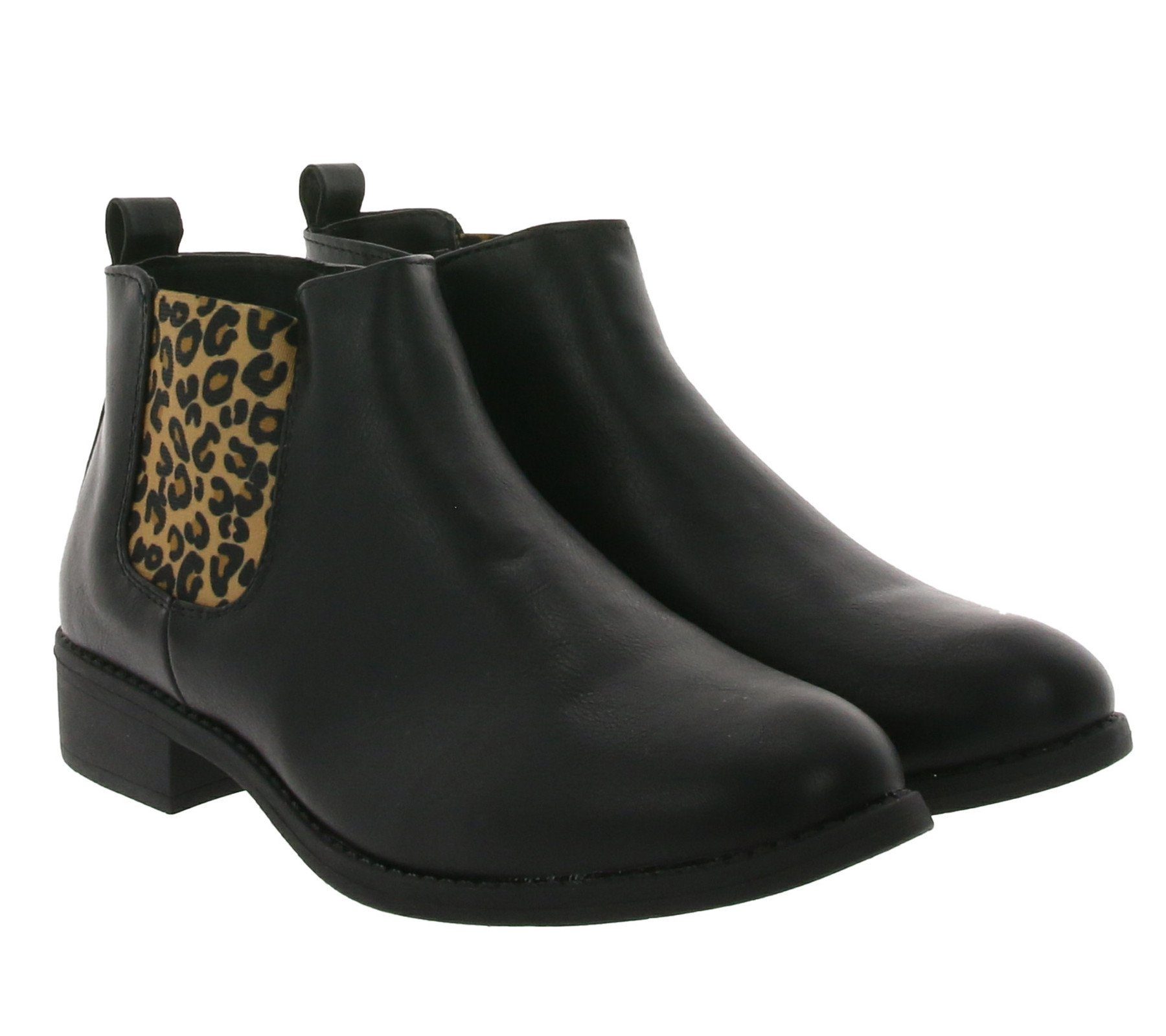 CITY WALK »City WALK Stiefeletten modische Damen Chelsea-Boots mit  Leoparden-Details 34820519 Stiefel Schwarz« Chelseaboots online kaufen |  OTTO