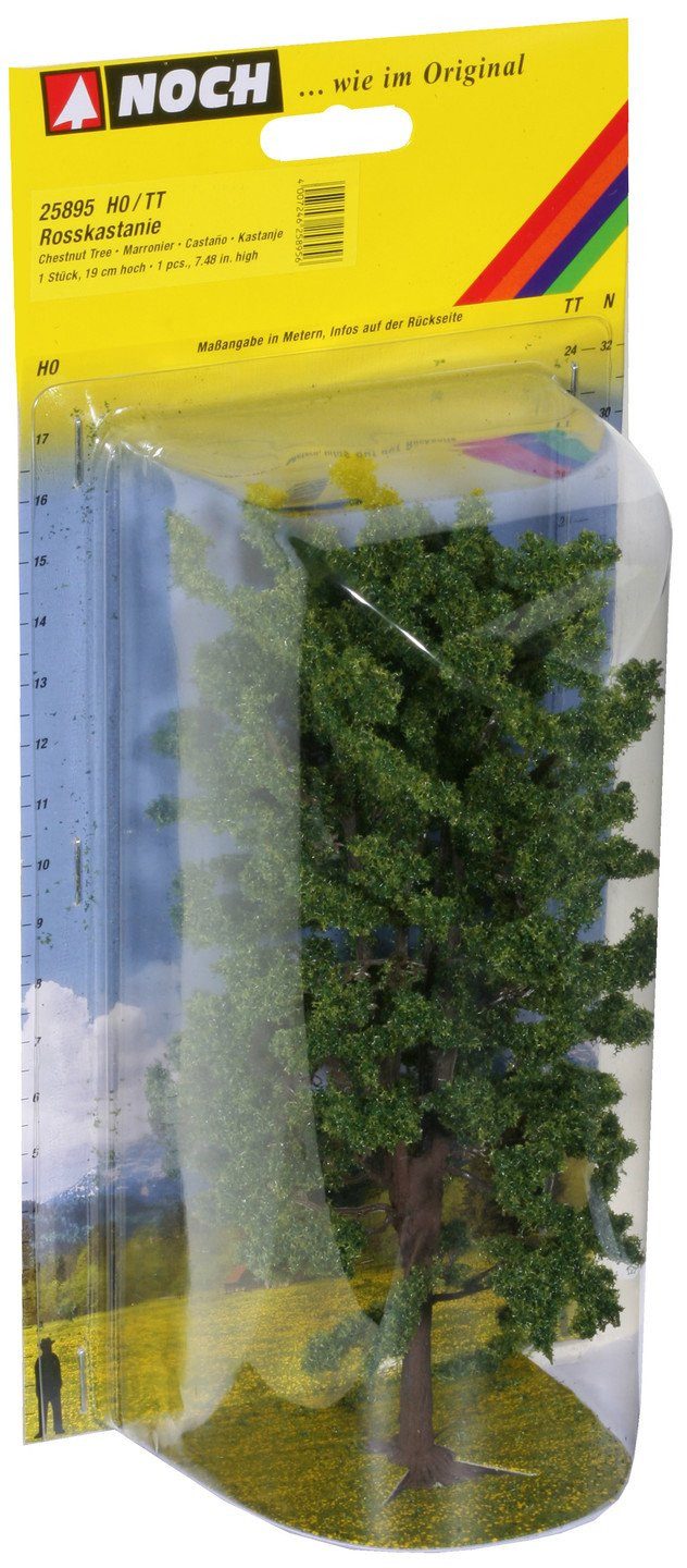 NOCH Modelleisenbahn-Baum NOCH Rosskastanie, Modellbaum mit grüner Flockung