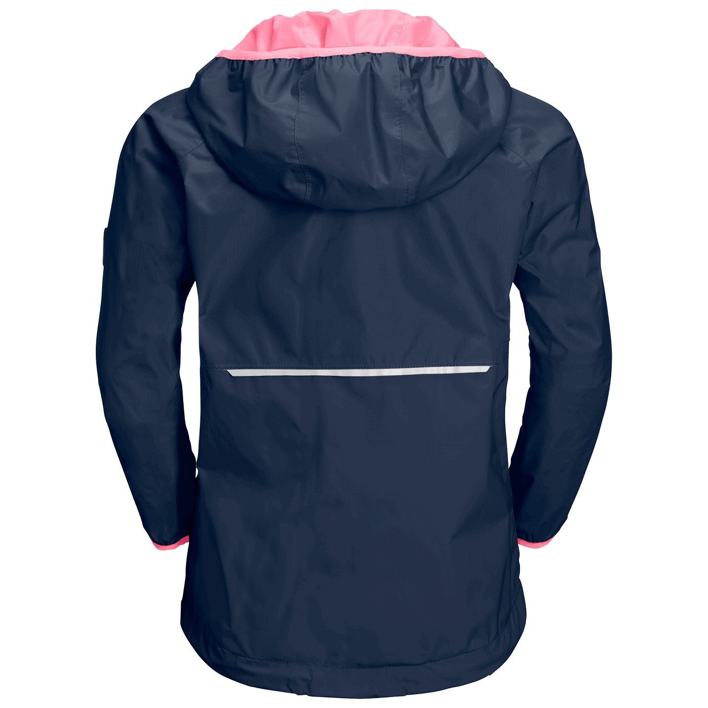 Jack Wolfskin Regenjacke Rainy (wind- und wasserdicht) indigoblau/pink Kinder – Bild 2 von 3