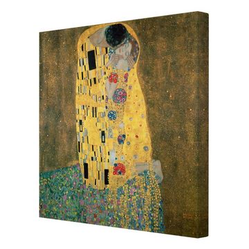 Bilderdepot24 Leinwandbild Kunstdruck Jugendstil Gustav Klimt Der Kuß gold Bild auf Leinwand XXL, Kunst & Malerei, Bild auf Leinwand; Leinwanddruck in vielen Größen