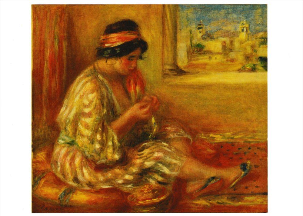Pierre Auguste Postkarte Algerierin" "Gabriele Kunstkarte als Renoir