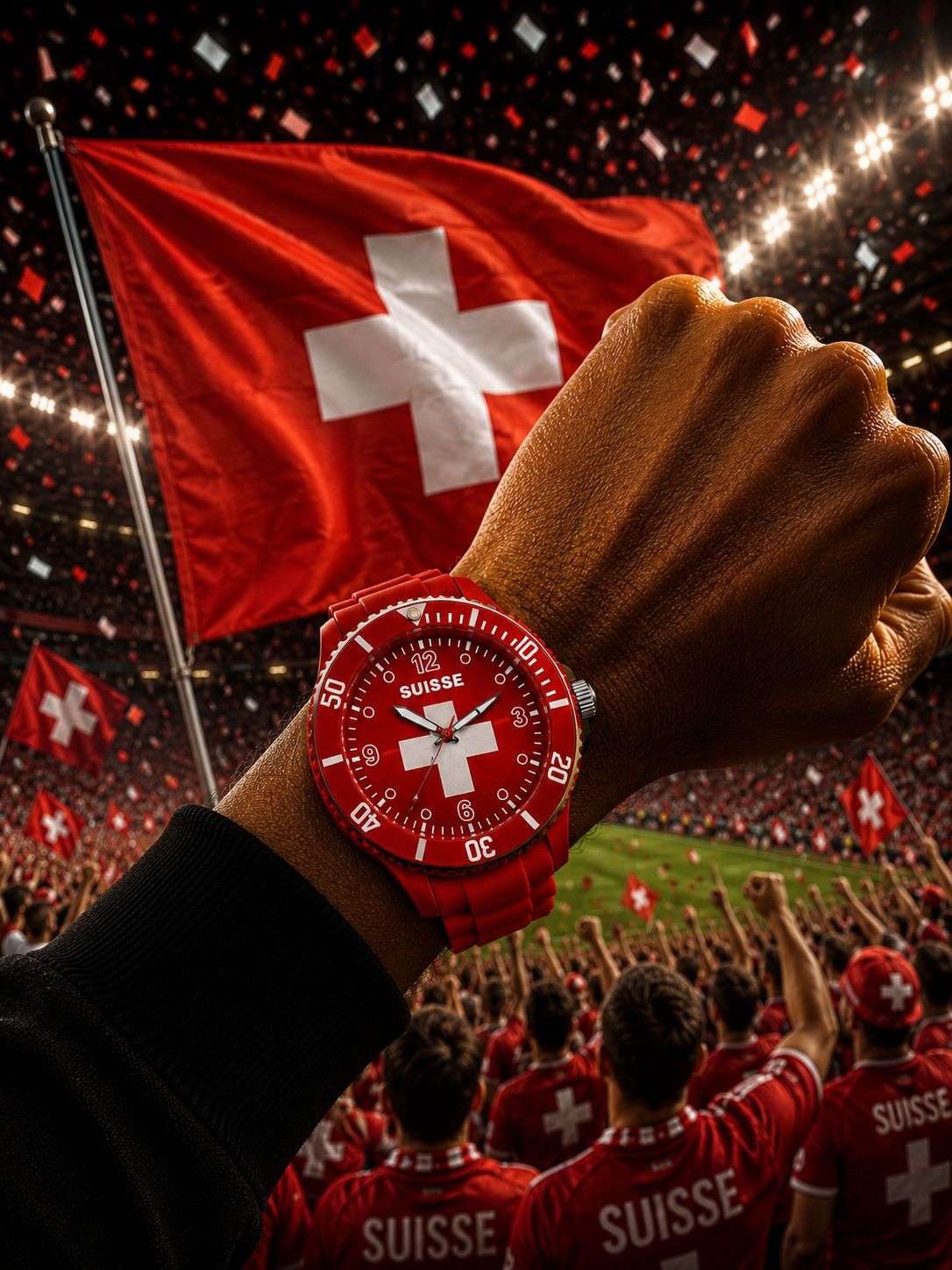 Taffstyle Quarzuhr Fußball WM Fan Armbanduhr Länderflaggen Silikonuhr Quarz Unisex, (Sportliche Fußballuhr mit Länderflaggen und flexiblem Silikonarmband), ideal auch als Geschenk
