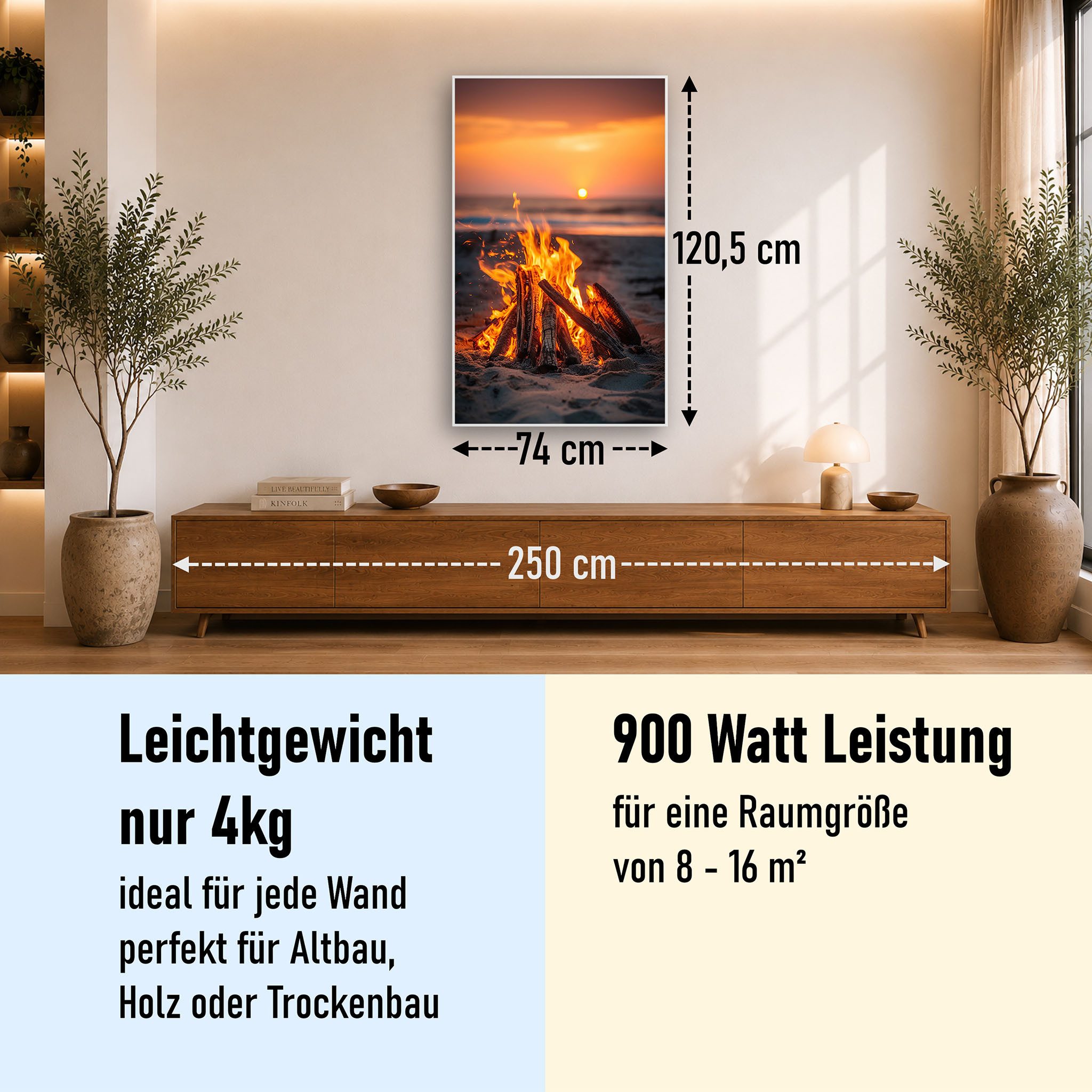 STEINFELD Heizsysteme Infrarotheizung Bild 900W