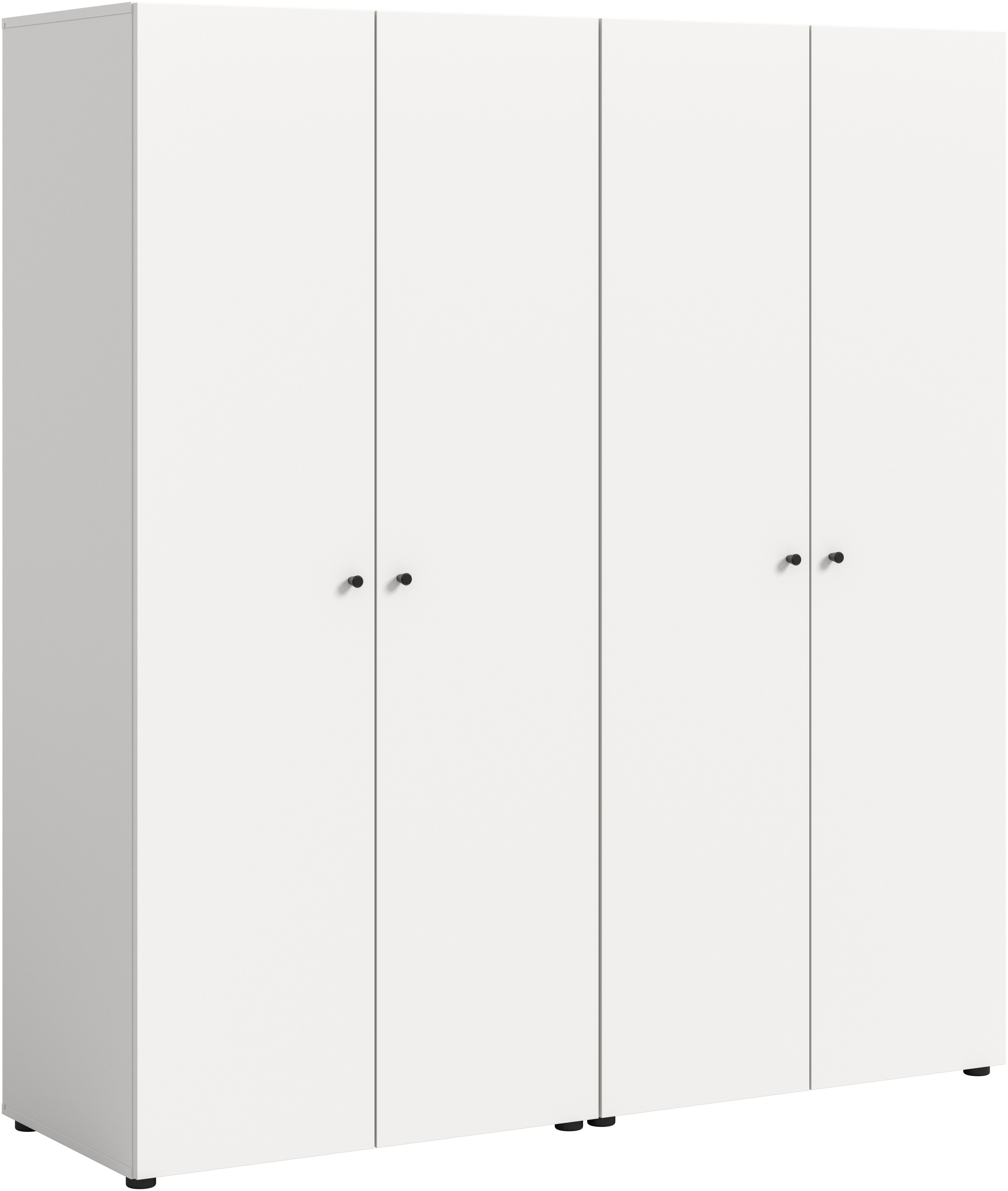 Home affaire Kleiderschrank BILLINGS, Schlafzimmerschrank, Schrank, Garderobenschrank (OTTO BESTSELLER, Garderobe & Schlafzimmer) Breite 160cm, weiß, 4-türig, inkl. 2 Kleiderstangen und 2 Ablageböden