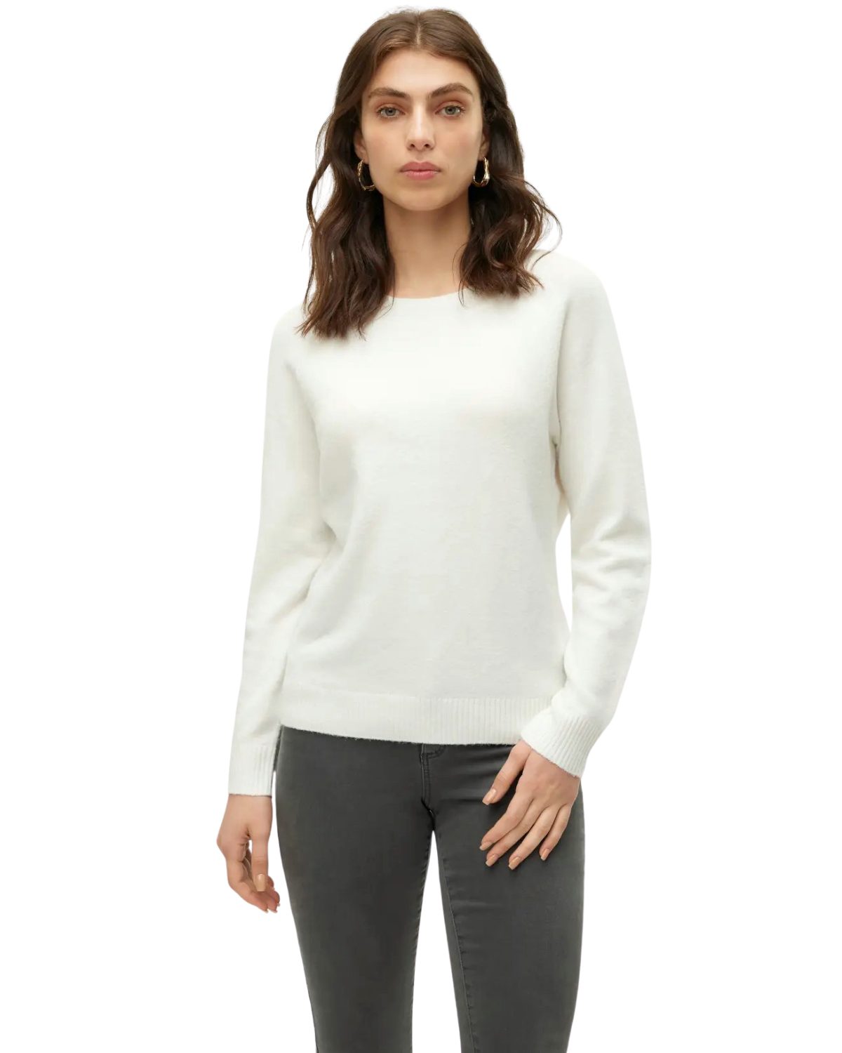 Vero Moda Strickpullover Rundhals Langarm Basic Pulli