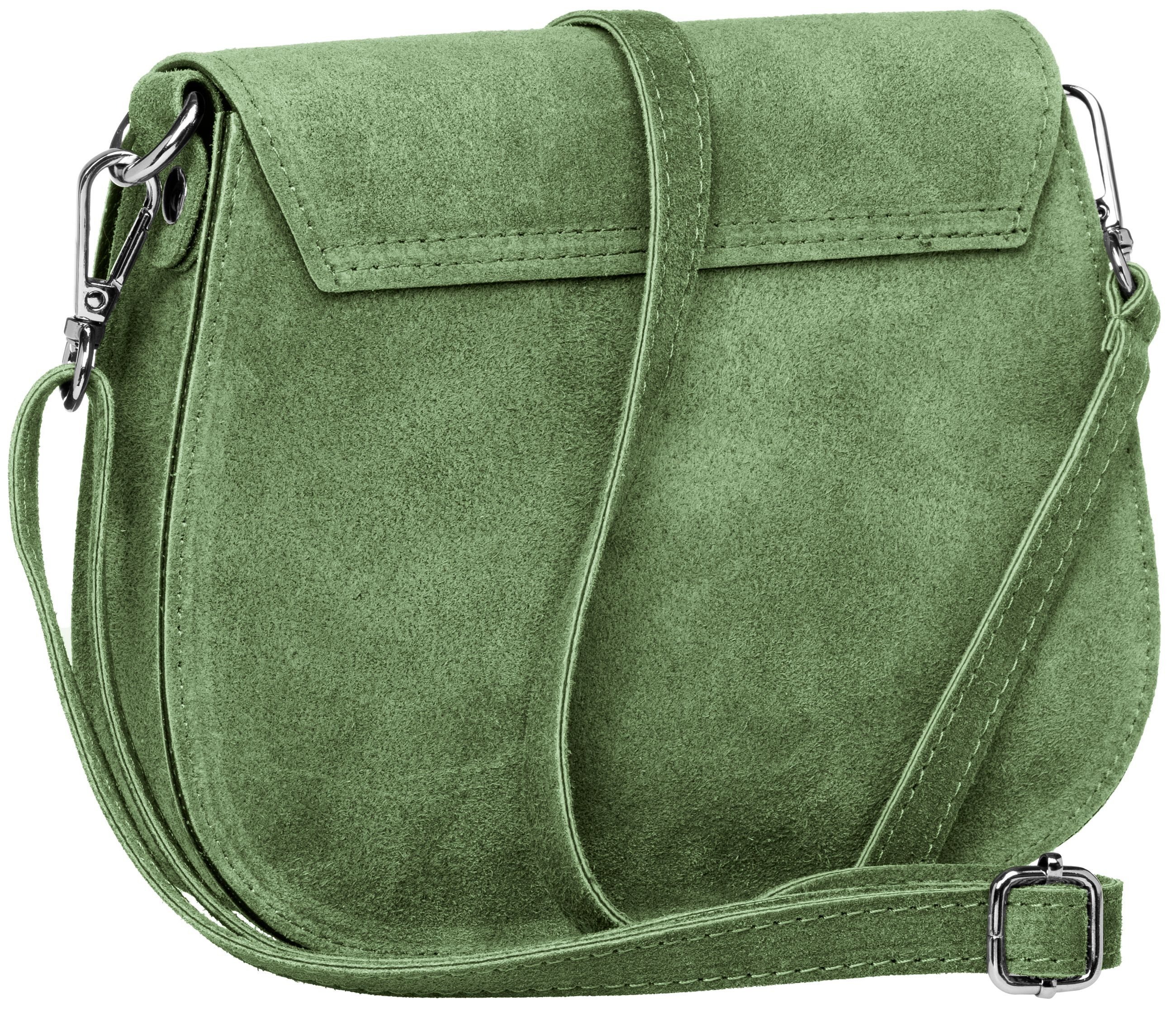 Caspar Umhängetasche Kompakte Wildleder Damen Handtasche günstig online kaufen