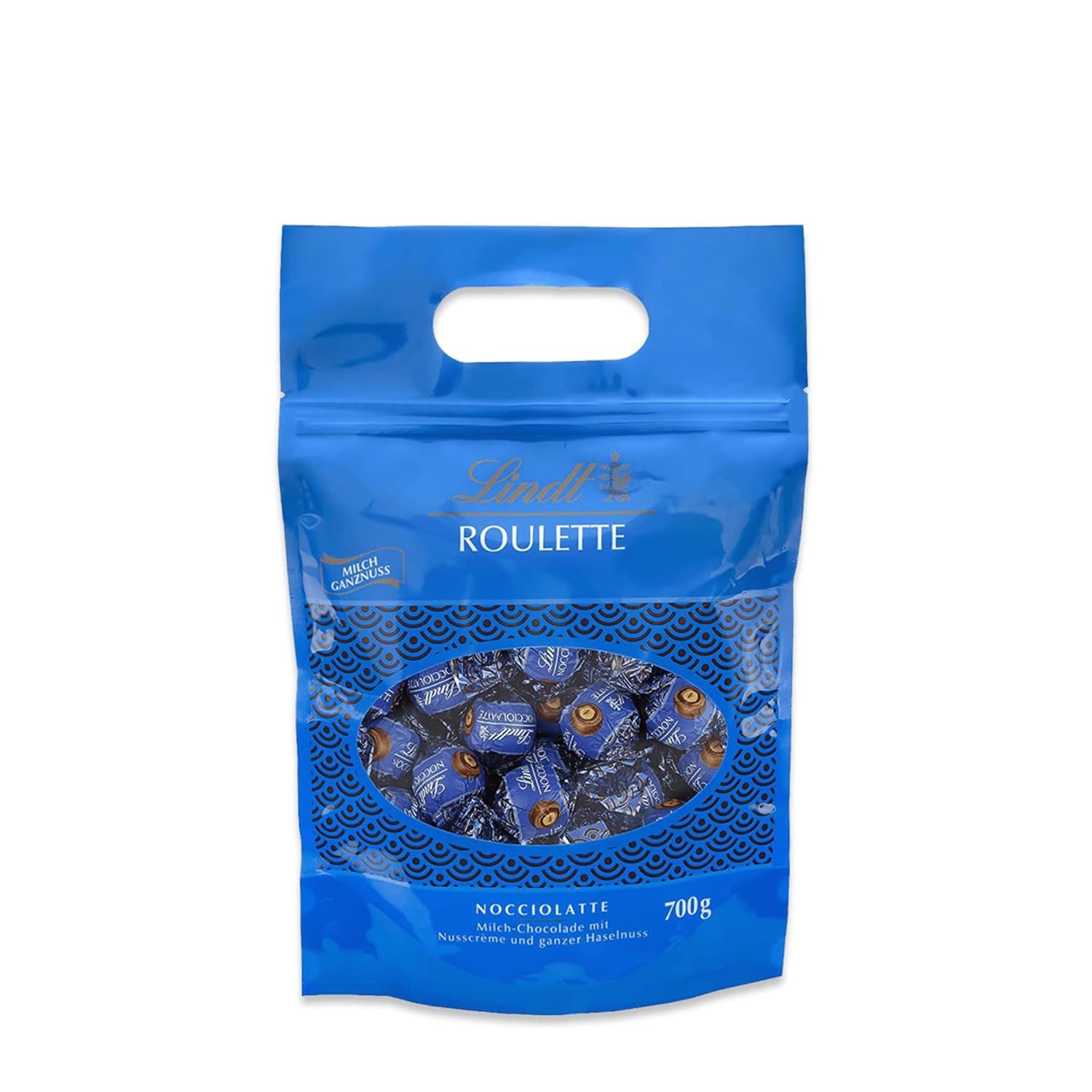 LINDT Schokolade Lindt Roulette Nocciolatte Milch Ganznuss Nusscreme Haselnuss 700g