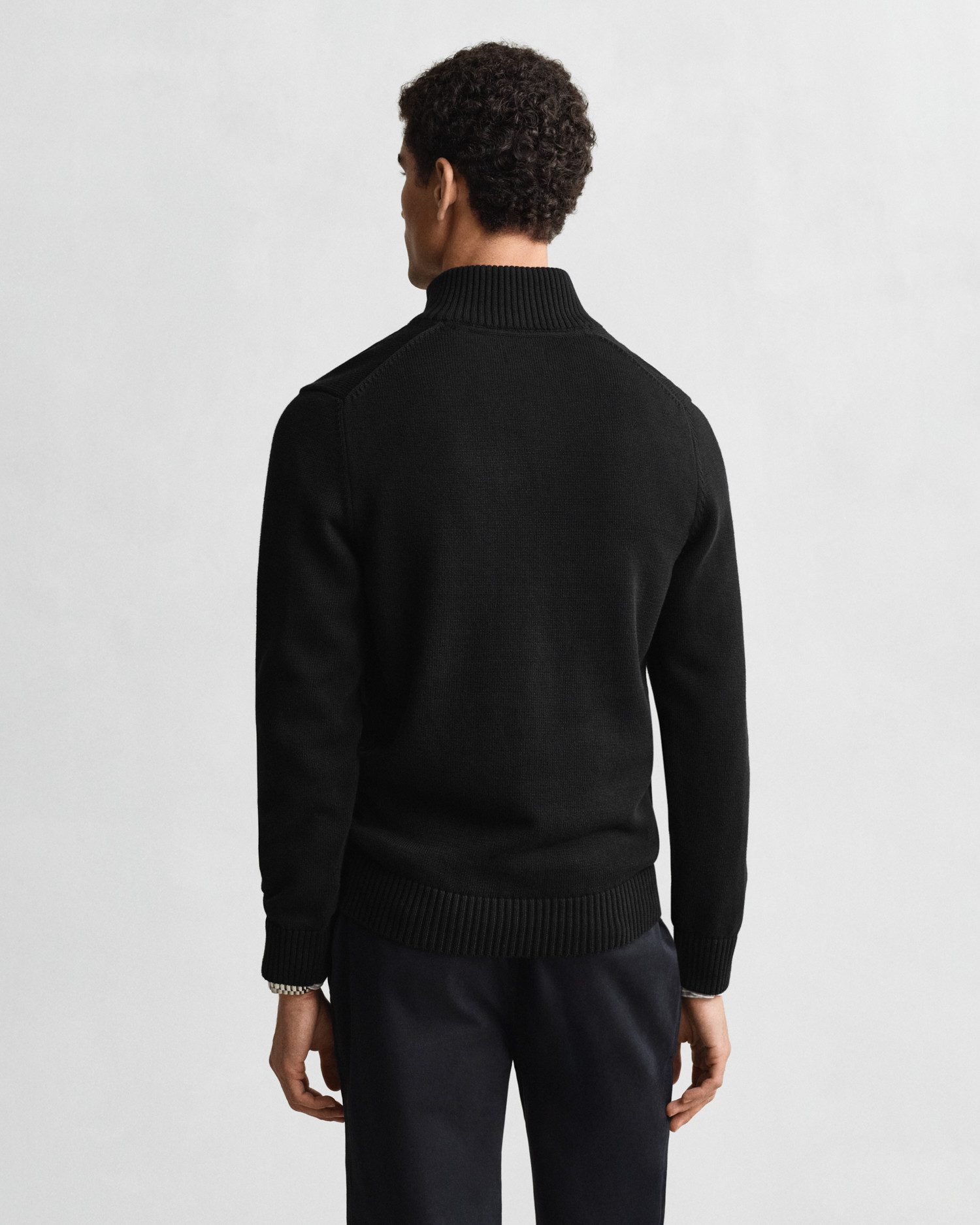 Gant Troyer CASUAL COTTON HALF ZIP mit grafischer Logostickerei auf der Brust
