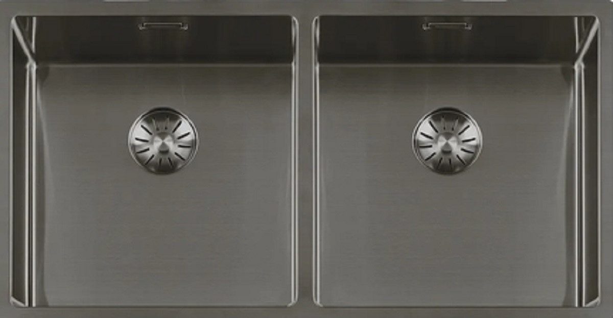 togo Küchenspüle 4040SP-GunMetal, rechteckig, 86.5/44 cm, GunMetal Edelstahl Spüle