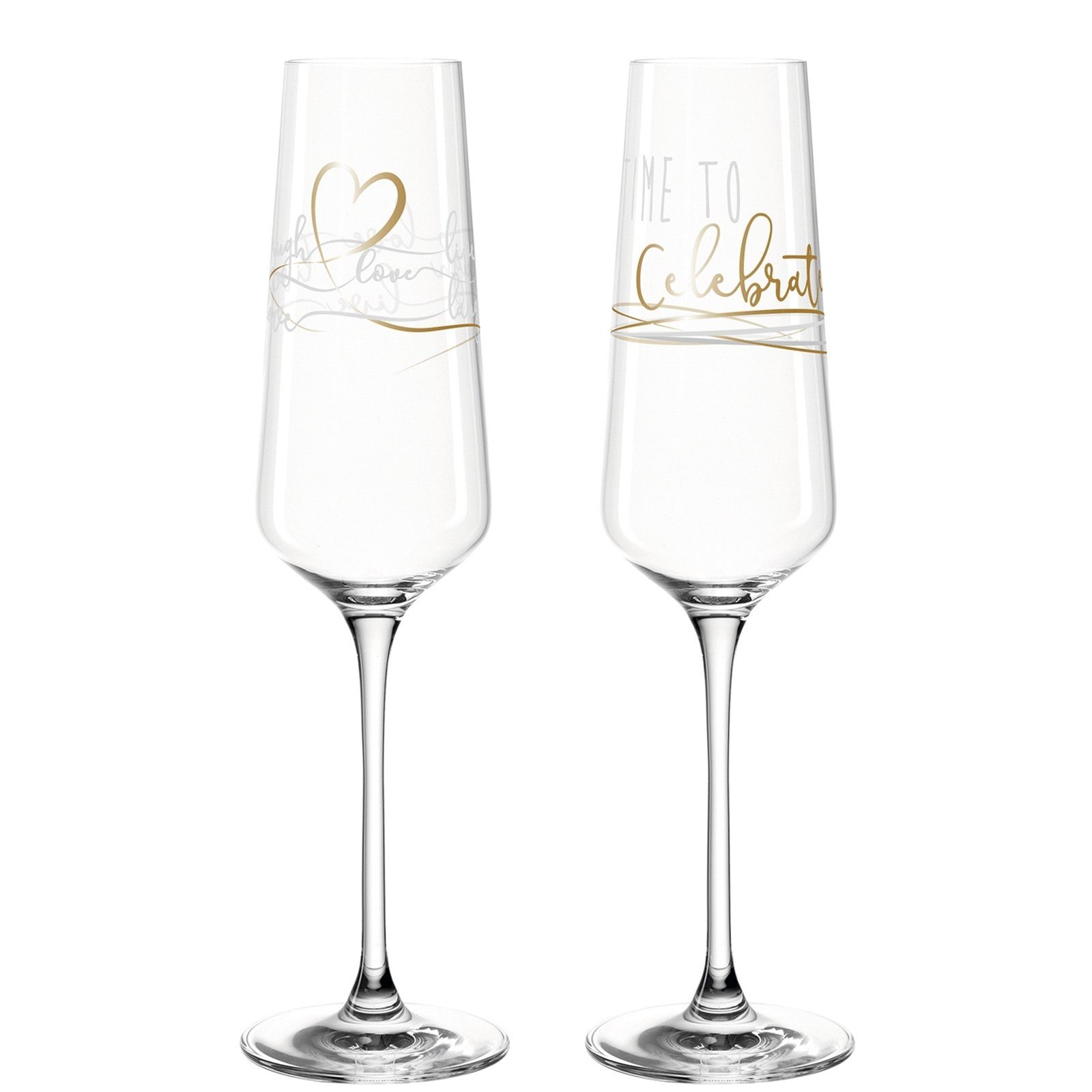 LEONARDO Sektglas Sektgläser 2er Set 280ml Celebrate, Glas
