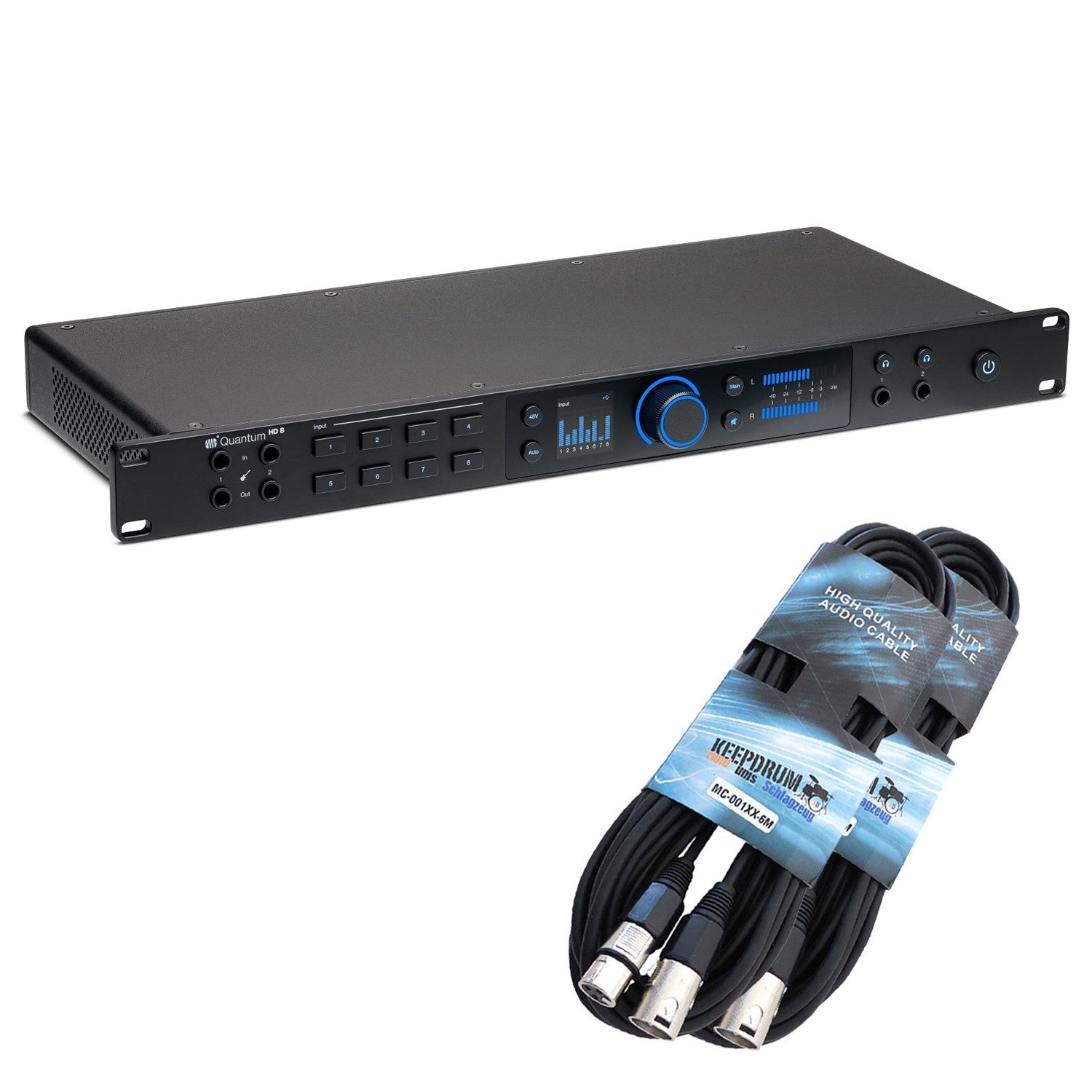 Mischpult Presonus Audio-Interface Quantum HD8 mit XLR Kabel