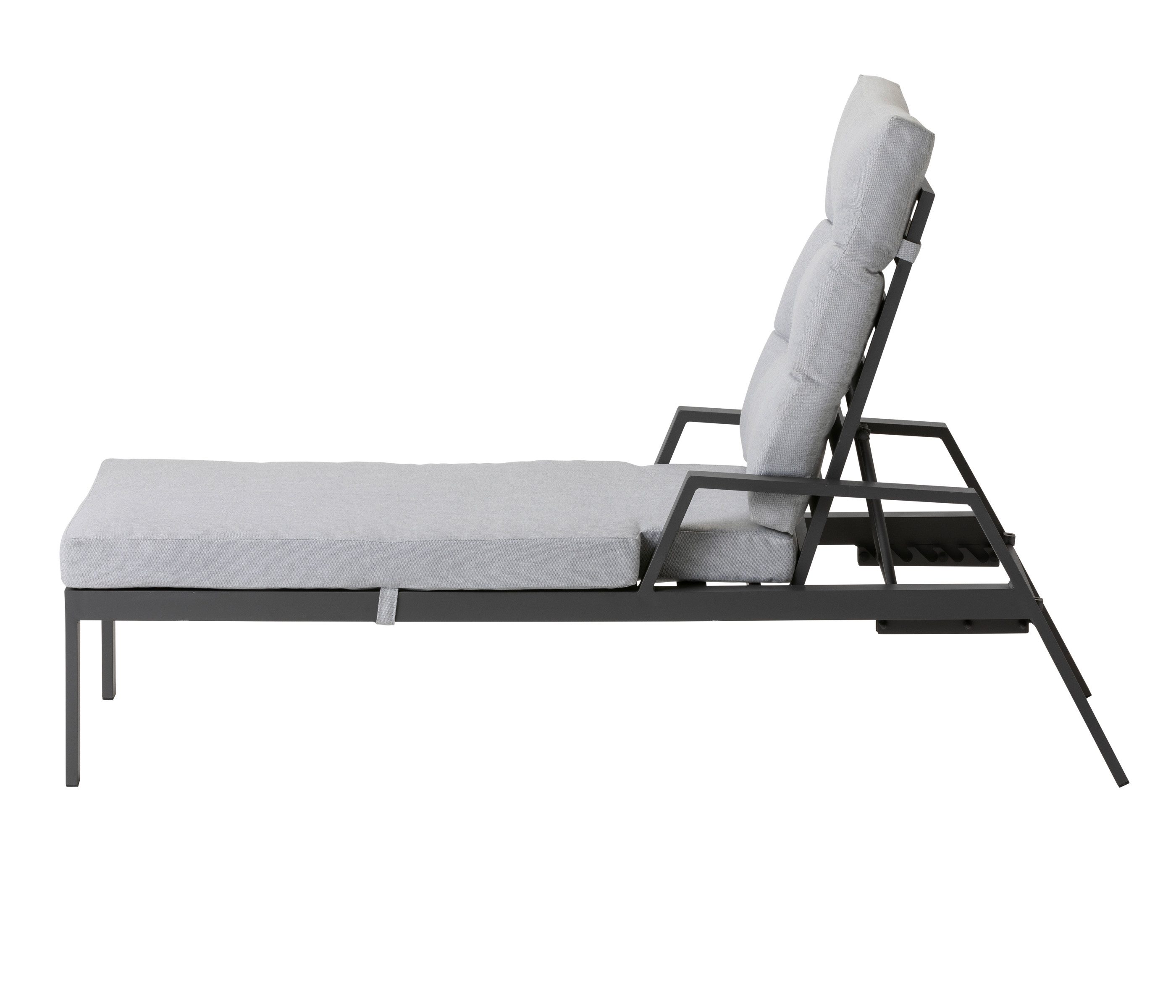 Dehner Gartenliege Relaxliege Formentera, 188.5 x 97 x 66 cm, Aluminium, versch. Farben, moderne Sonnenliege mit wasserabweisendem Polster, 5-fach verstellbar