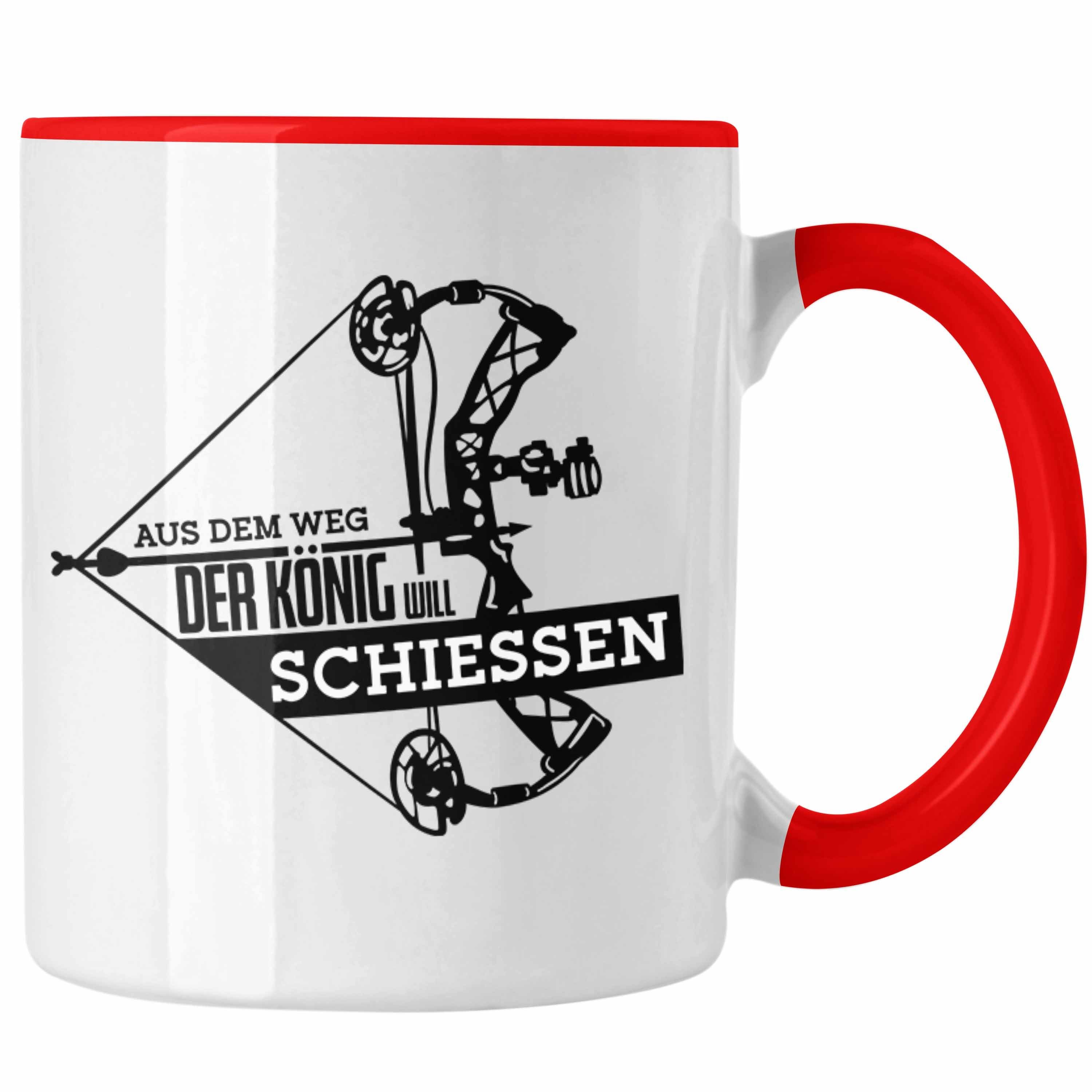 Trendation Tasse Bogenschießen Tasse mit Bogenschütze Spruch Geschenk