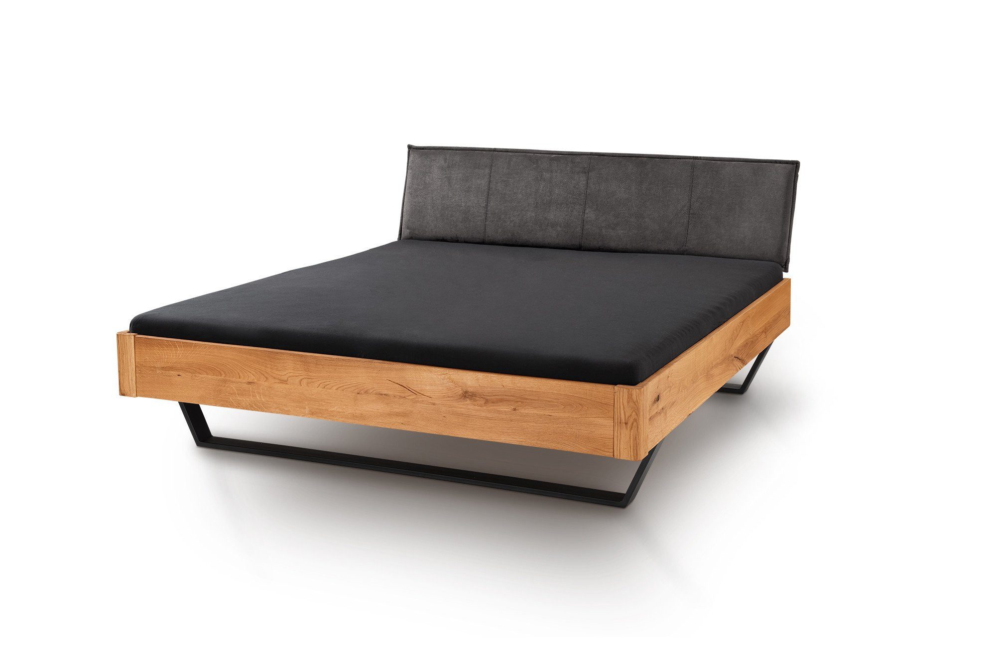 Main Möbel Massivholzbett Doppelbett 'Mona V' 180x200cm Wildeiche geölt