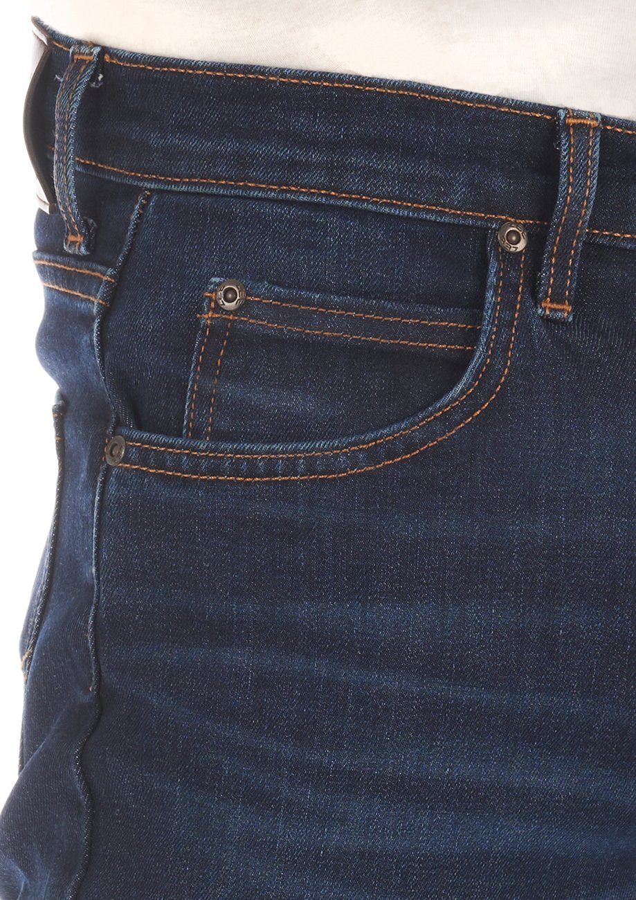 Lee® Bootcut-Jeans Herren Jeanshose mit Hose Dark Denver Boot (LSS1HDBU3) Denim Stretch Blue Elko Cut