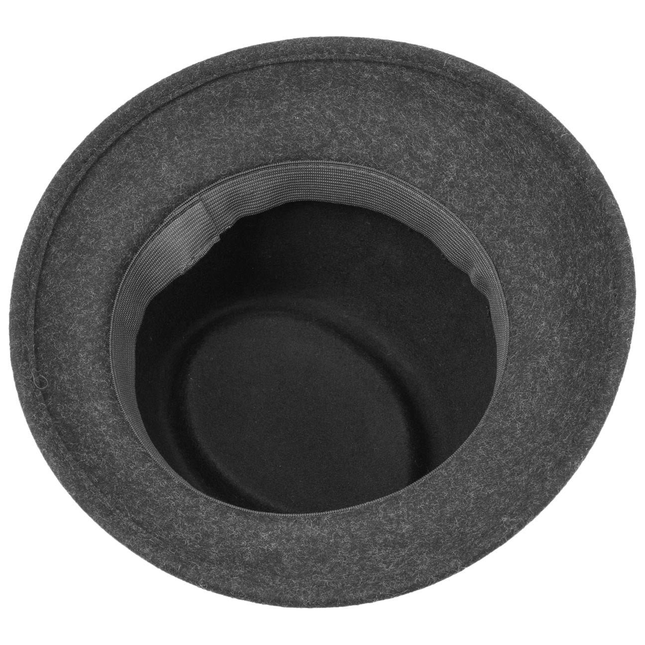 Filzhut mit Italy Ripsband, (1-St) schwarz-anthrazit Damenhut Made in Lierys