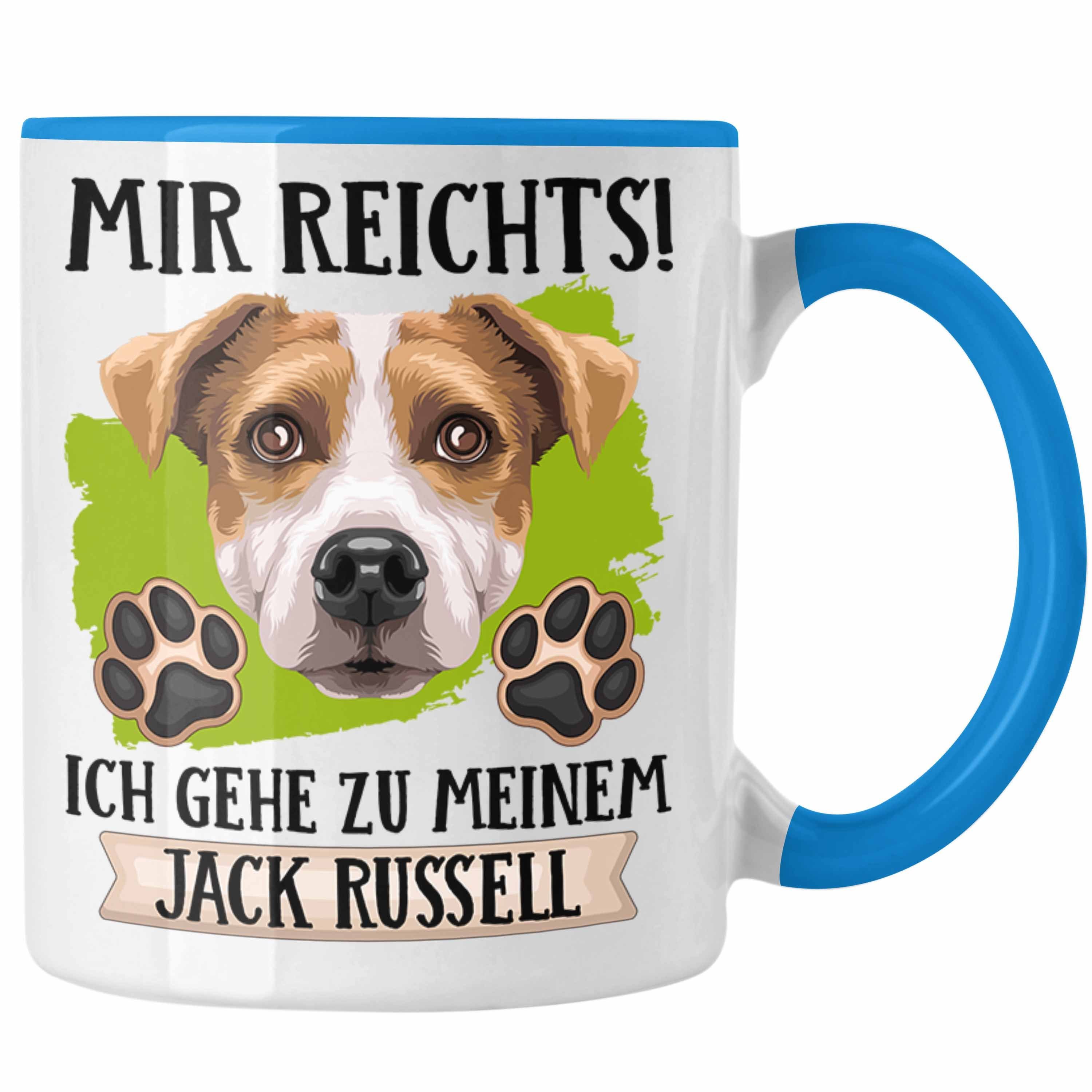 Trendation Tasse Jack Russel Besitzer Tasse Geschenk Lustiger Spruch Geschenkidee Mir R Blau | Teetassen