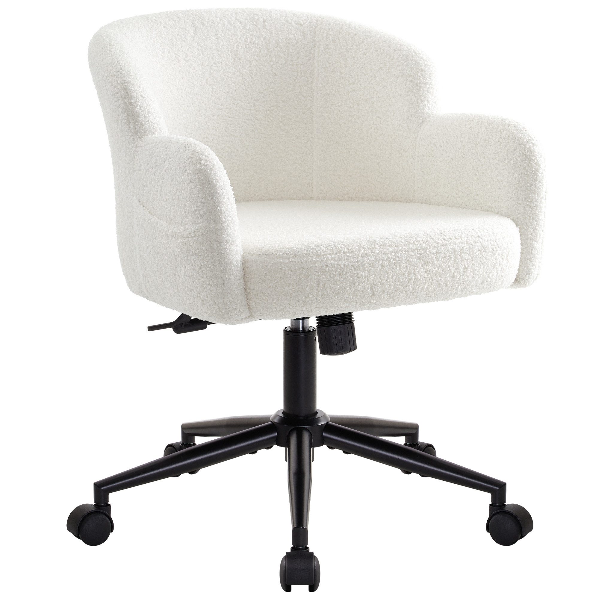 IWMH Bürostuhl Schreibtischstuhl mit Armlehnen, Höhenverstellbar Drehstuhl, Stuhl für Schminktisch, Homeoffice