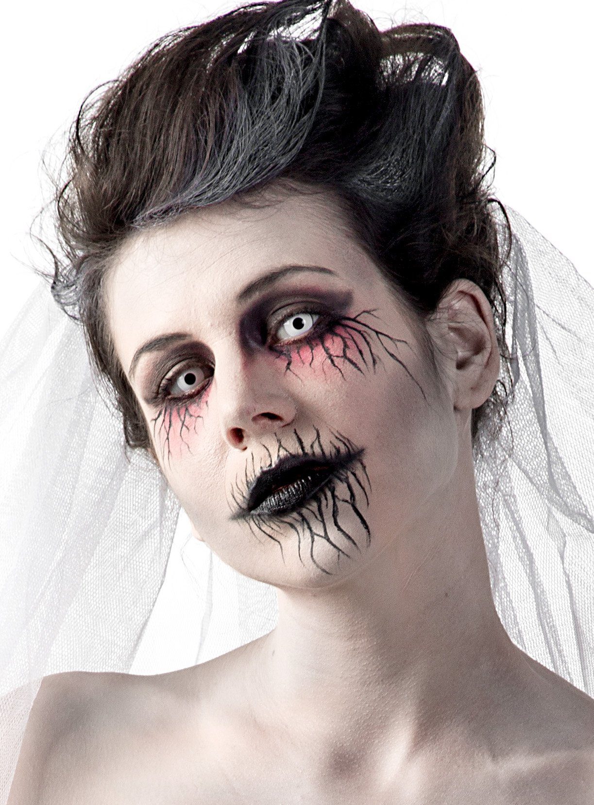 Maskworld Theaterschminke Make-up Set Geisterbraut, Halloween Schminkset mit perfekt abgestimmten Komponenten