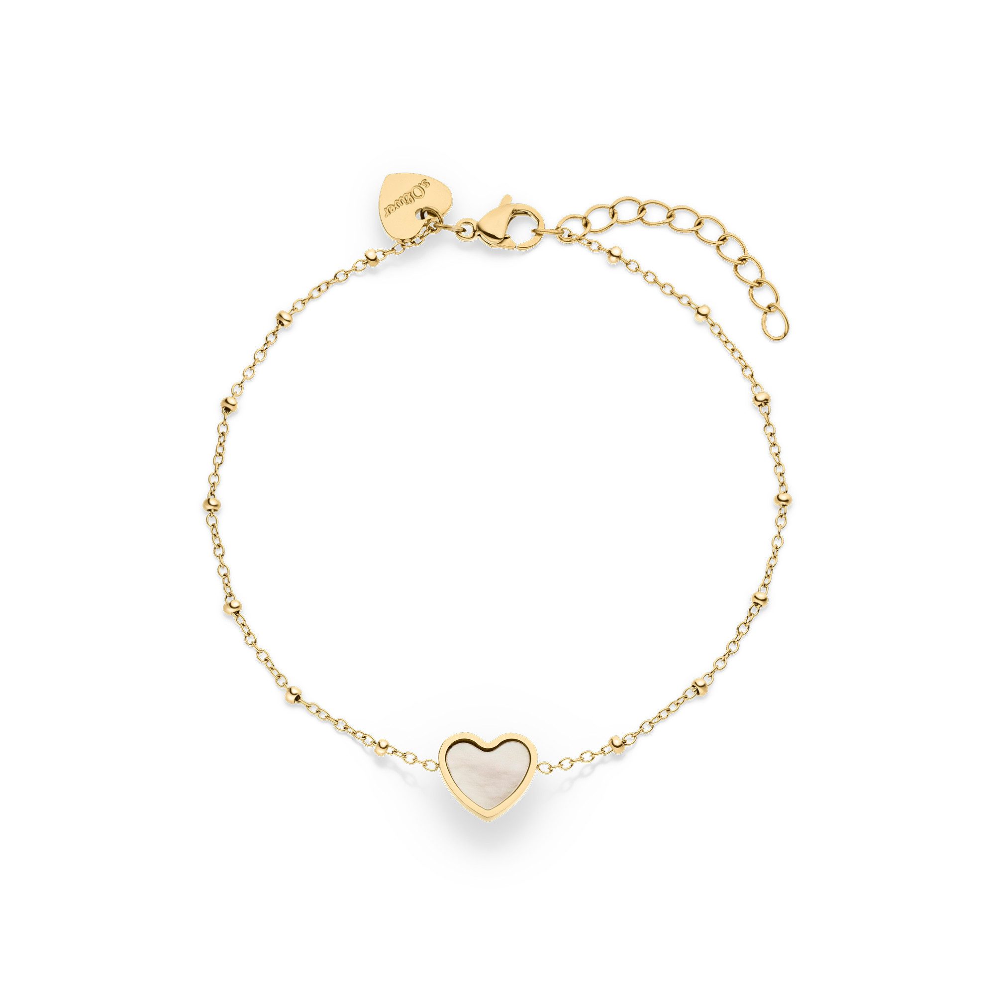 s.Oliver Armband Pearl Heart, Herz, mit Perlmutt (synth)